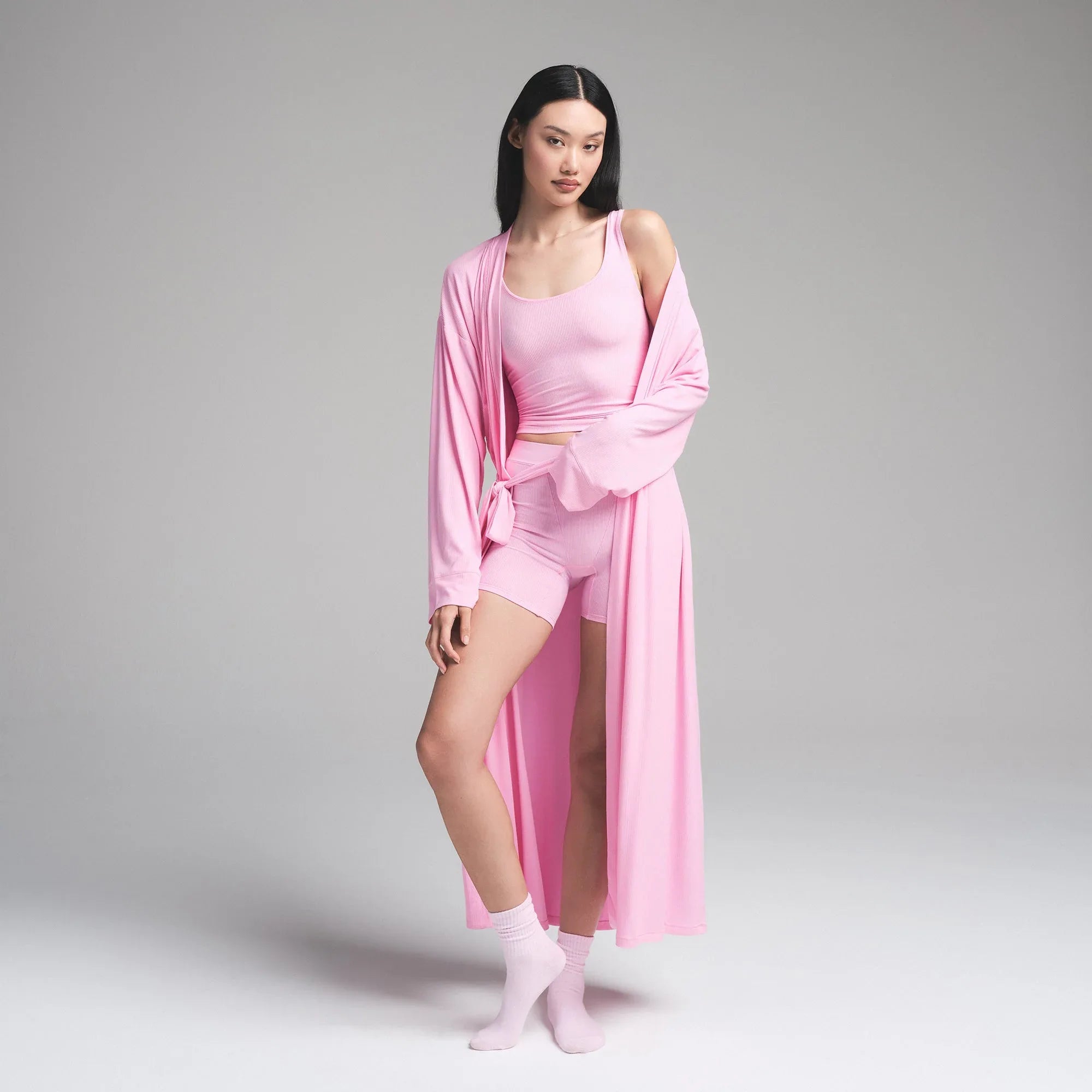 SKIMS SOFT LOUNGE LONG ROBE | BUBBLE GUM - ROBE - My Suti
