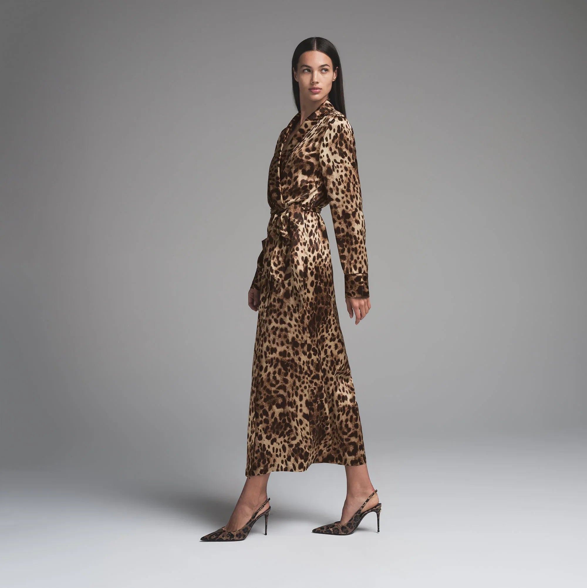 SKIMS DOLCE&GABBANA X SILK LONG ROBE | LEOPARD - KİMONO - My Suti