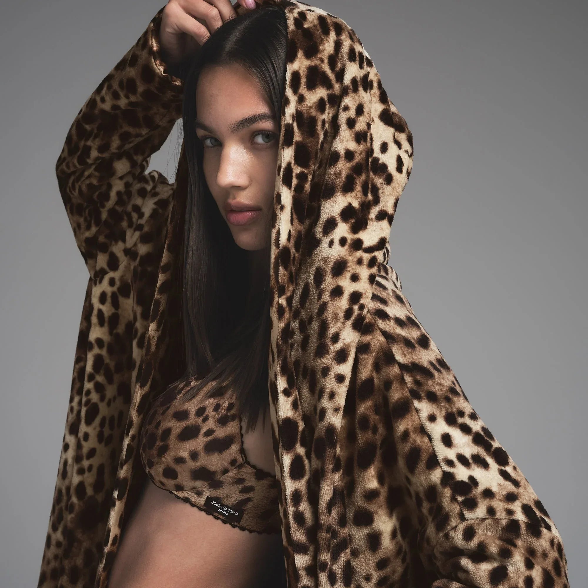 SKIMS DOLCE&GABBANA X SILK TERRY ROBE | LEOPARD - ROBE - My Suti