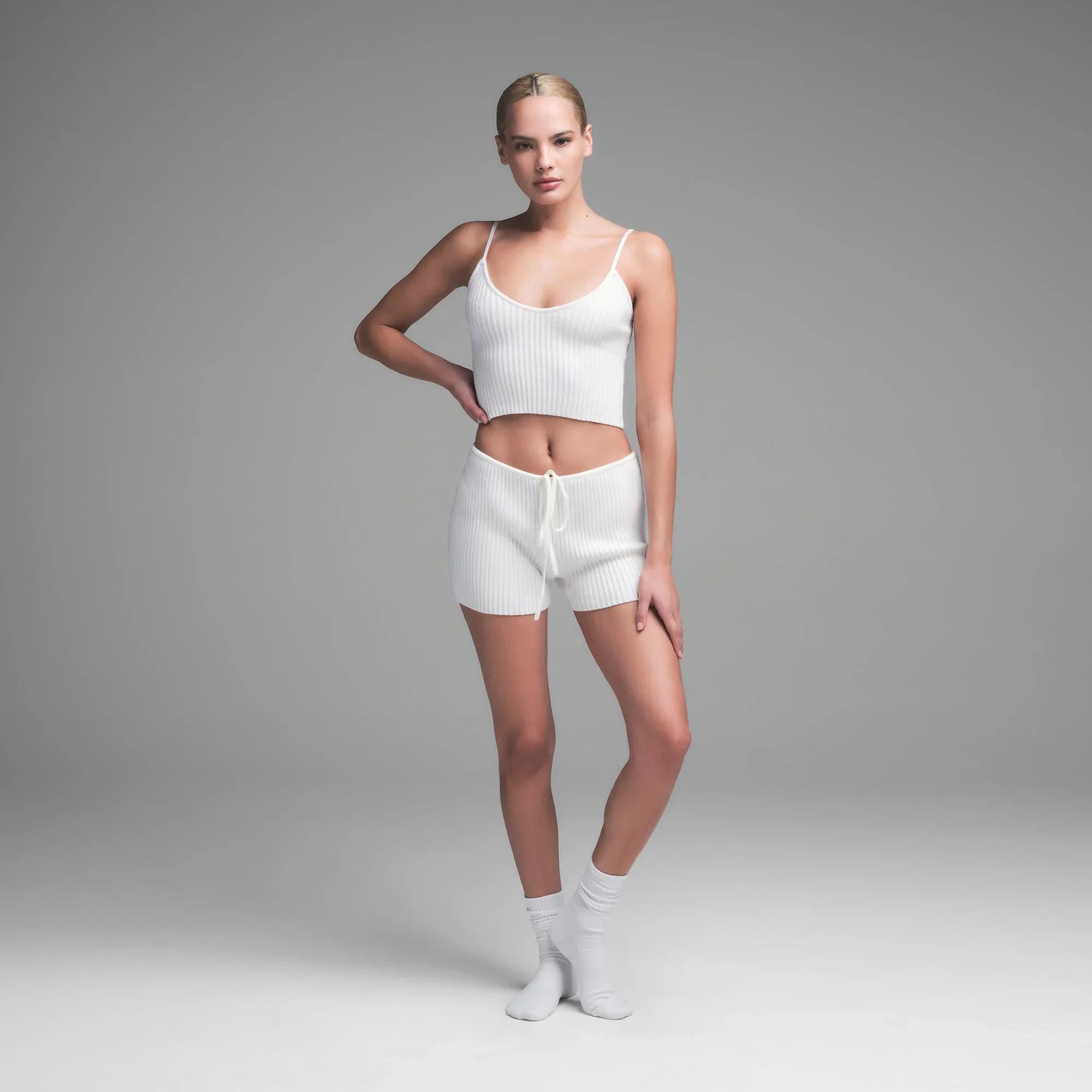 SKIMS SWEATER KNIT SHORT | MARBLE - KıSA KAZAK - My Suti