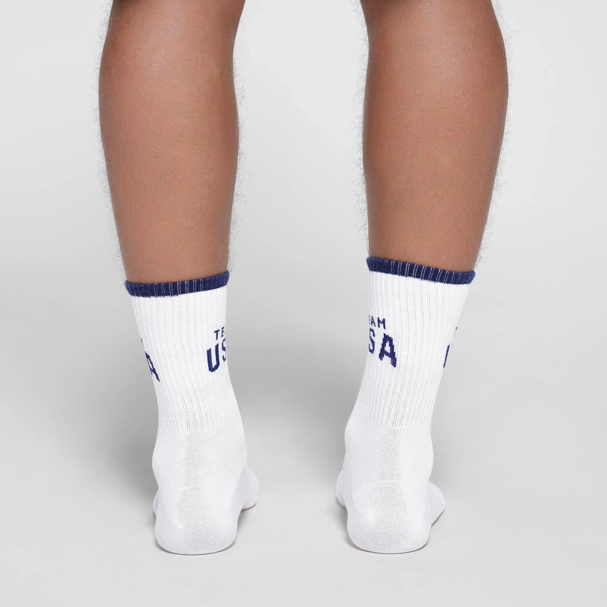 SKIMS FOR TEAM USA MENS OLYMPIC RIBBED CREW SOCK | WHITE - ÇORAP - My Suti