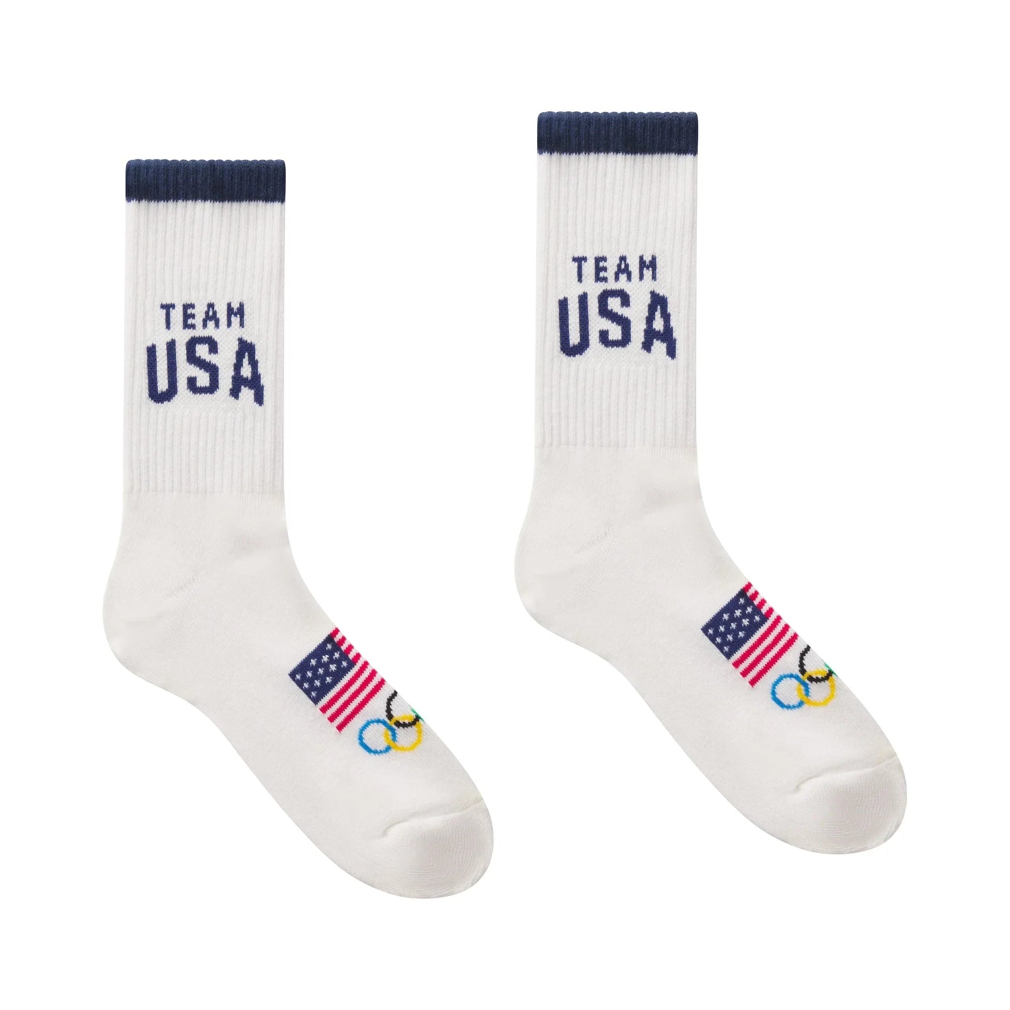 SKIMS FOR TEAM USA MENS OLYMPIC RIBBED CREW SOCK | WHITE - ÇORAP - My Suti