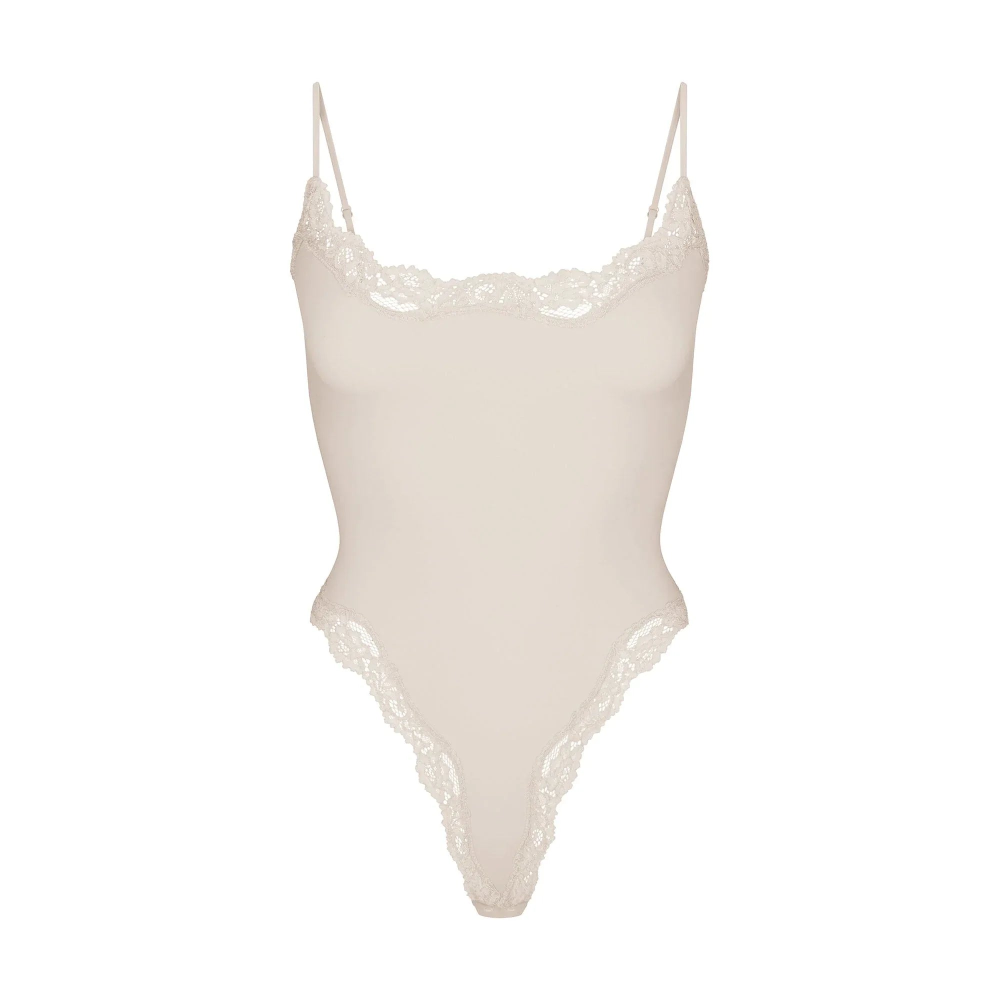 SKIMS FITS EVERYBODY LACE CAMI BODYSUIT | STONE - BODYSUIT - My Suti