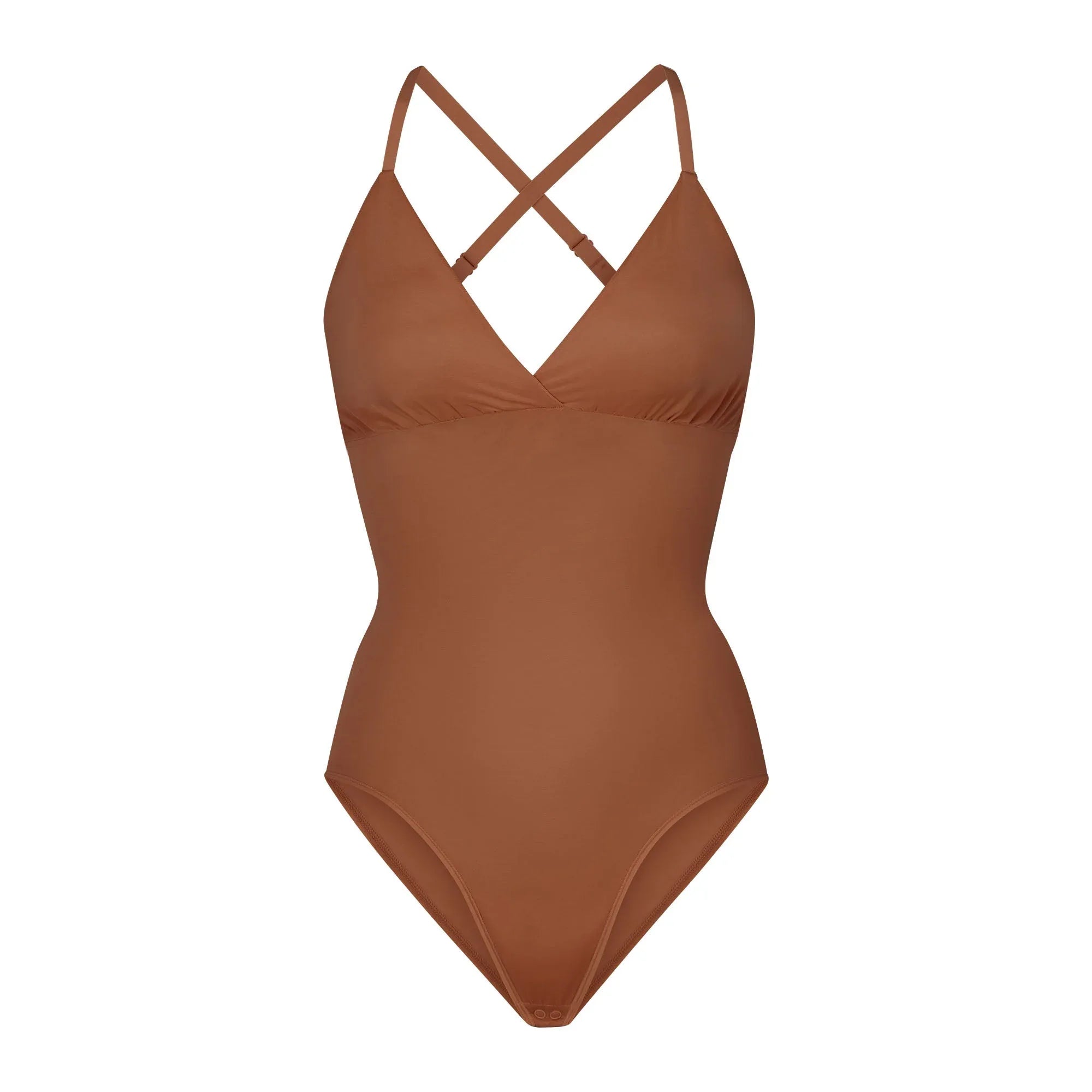 SKIMS SIMPLY BARE BODYSUIT BRIEF WITH SNAPS | BRONZE - BODYSUIT - My Suti