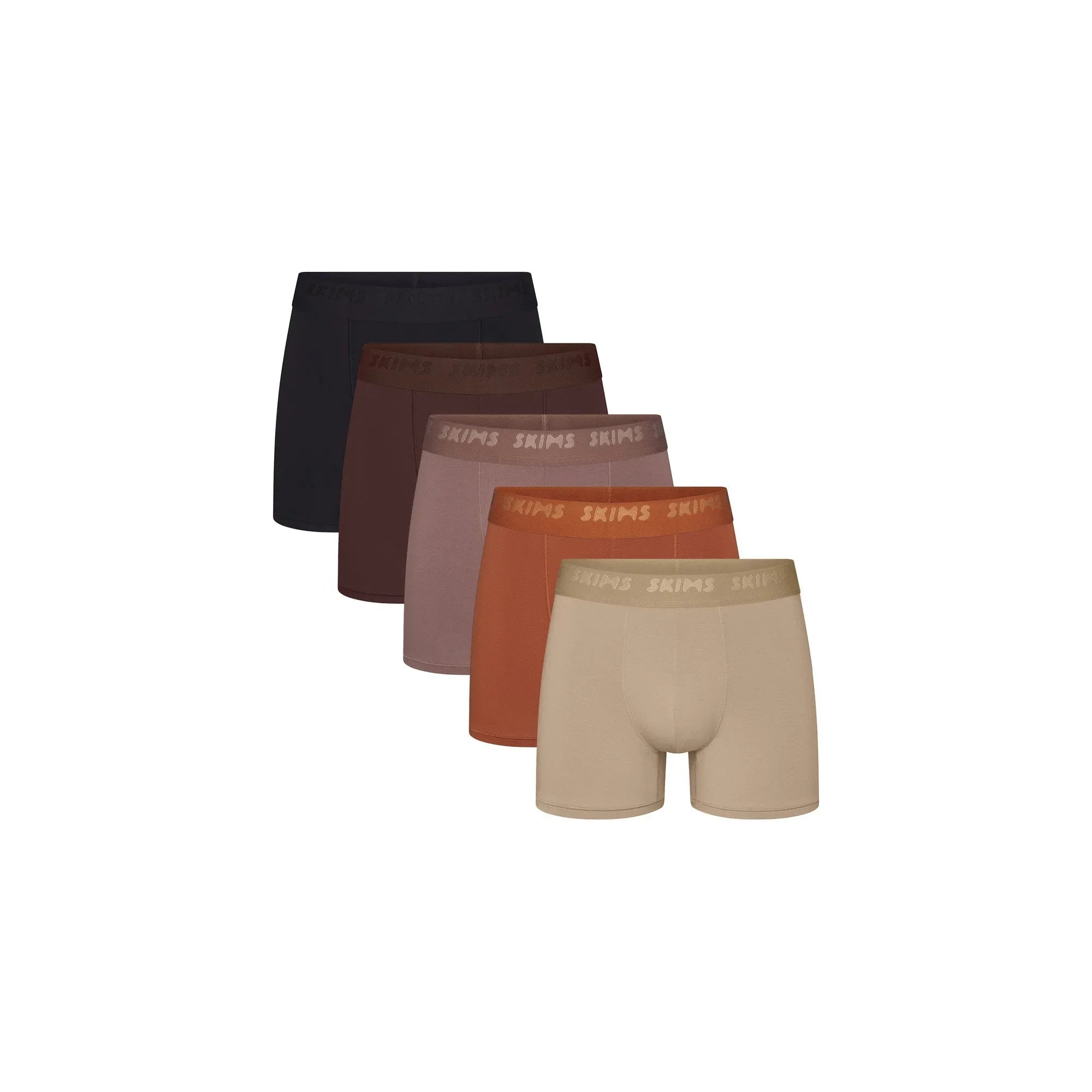 SKIMS STRETCH MENS 3" BOXER BRIEF 5-PACK | COCOA MULTI - KUTU KALIP ŞORT - My Suti