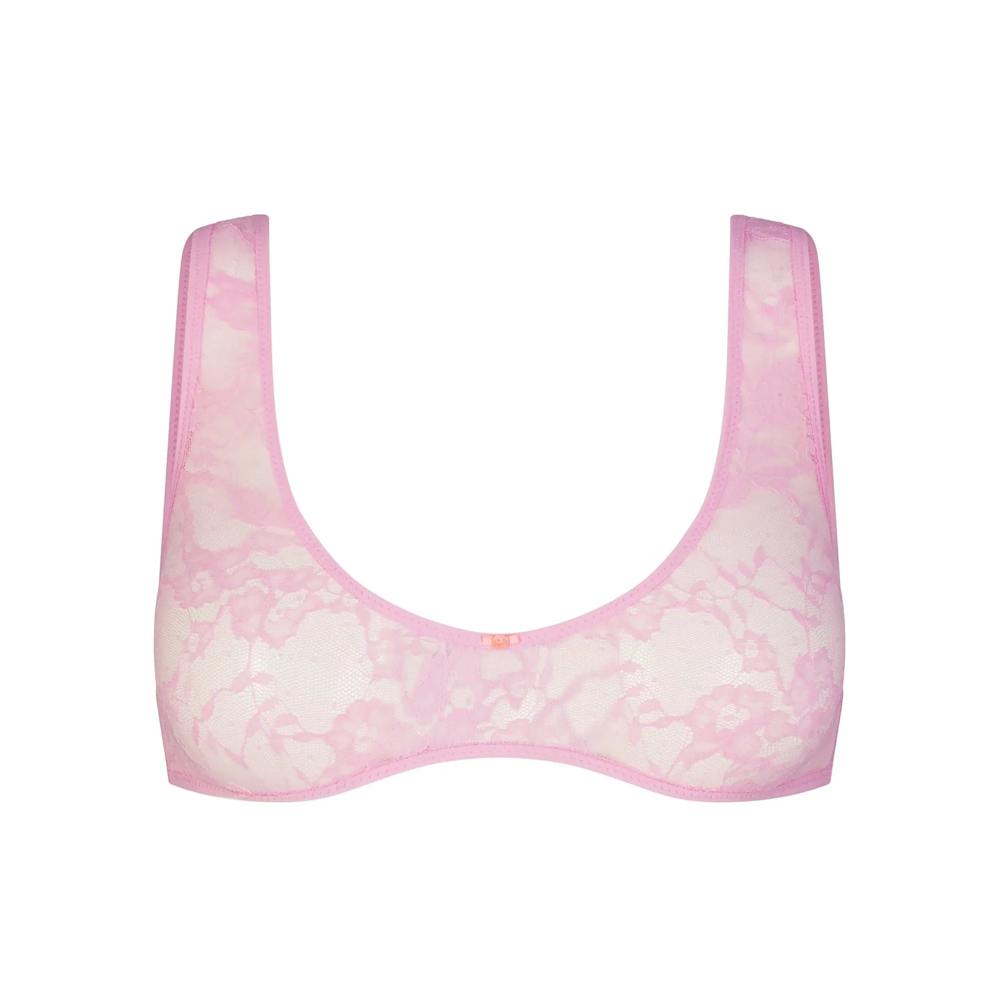 SKIMS STRETCH LACE PLUNGE BRALETTE | COTTON CANDY - SÜTYEN - My Suti