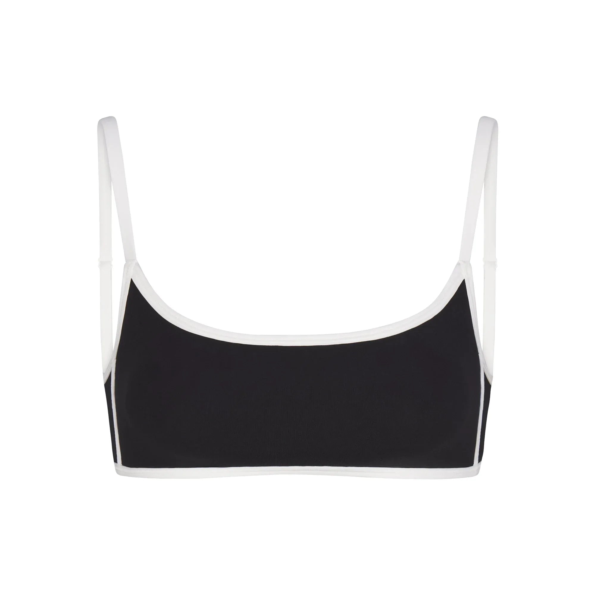 SKIMS FITS EVERYBODY CONTRAST TRIM SCOOP BRALETTE | ONYX - SÜTYEN - My Suti