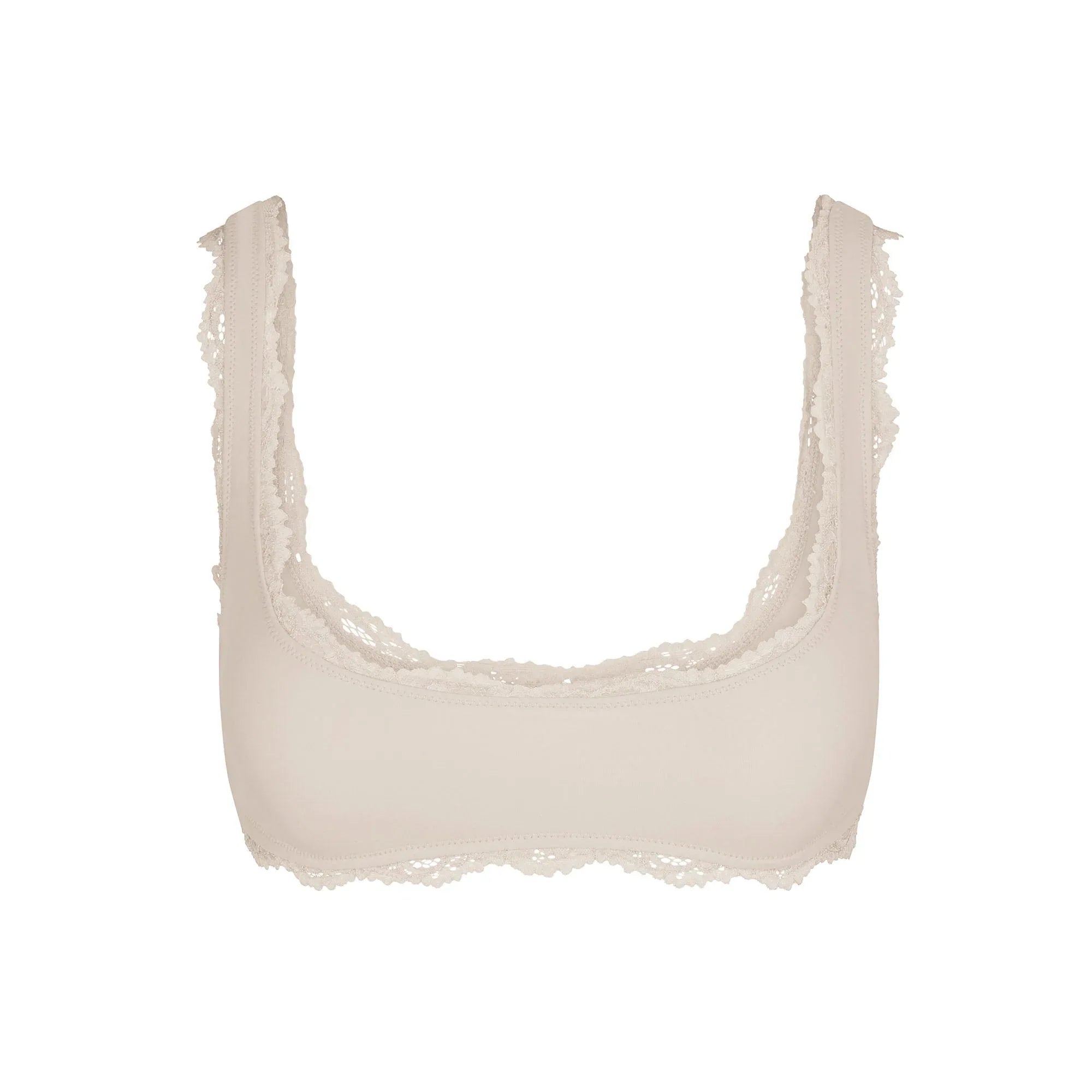 SKIMS FITS EVERYBODY LACE SQUARE NECK BRALETTE | STONE - SÜTYEN - My Suti