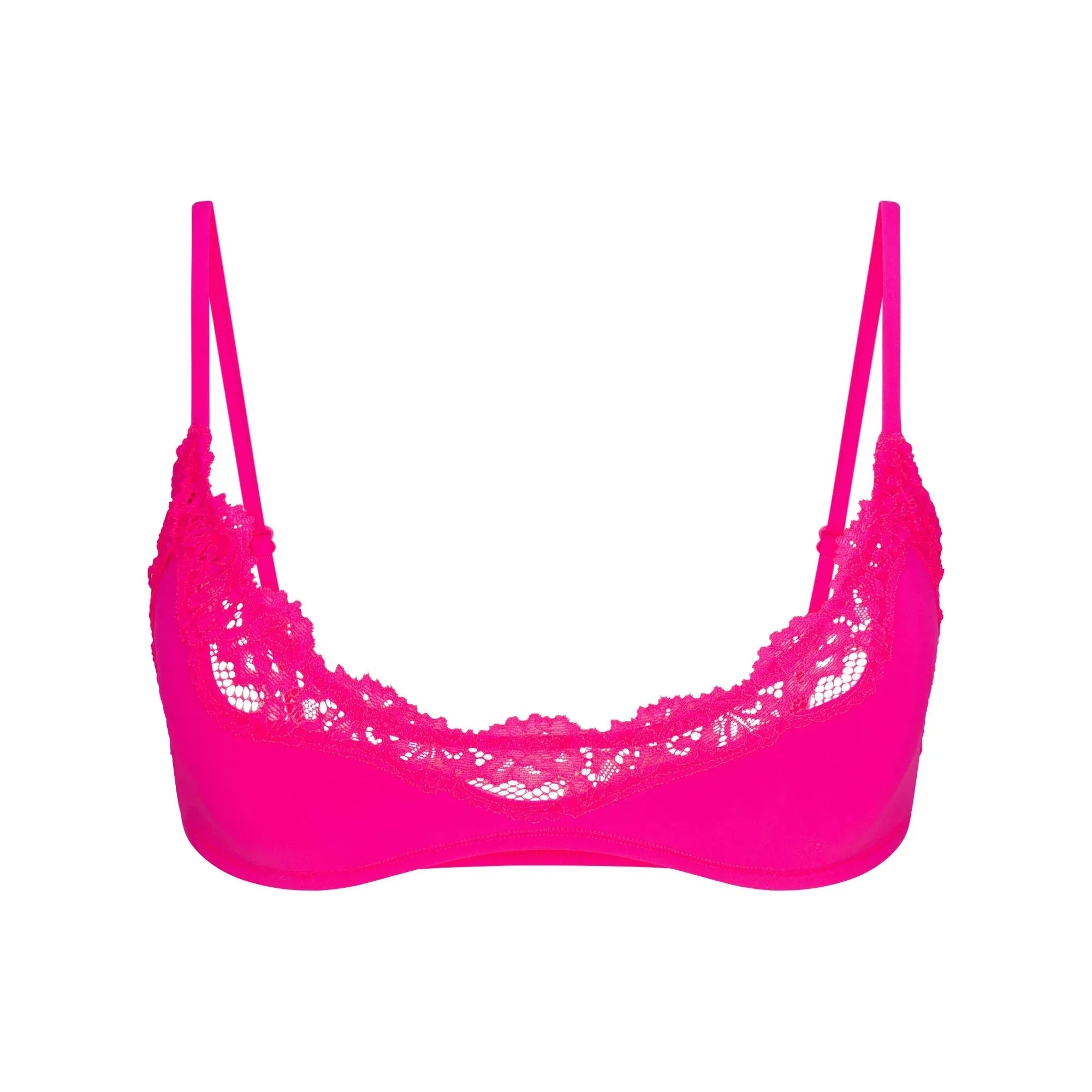 SKIMS FITS EVERYBODY LACE SCOOP BRALETTE 2-PACK | FLAMINGO AND HEART BREAKER - SÜTYEN - My Suti