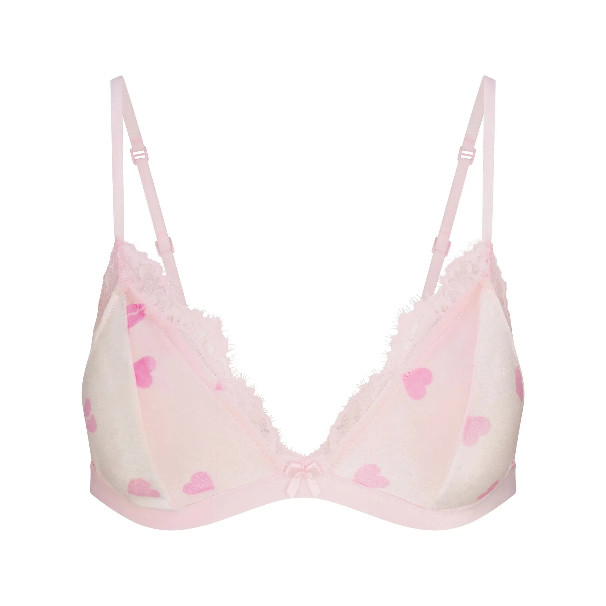 SKIMS VELVET LACE TRIANGLE BRALETTE | CHERRY BLOSSOM HEART BREAKER - SÜTYEN - My Suti