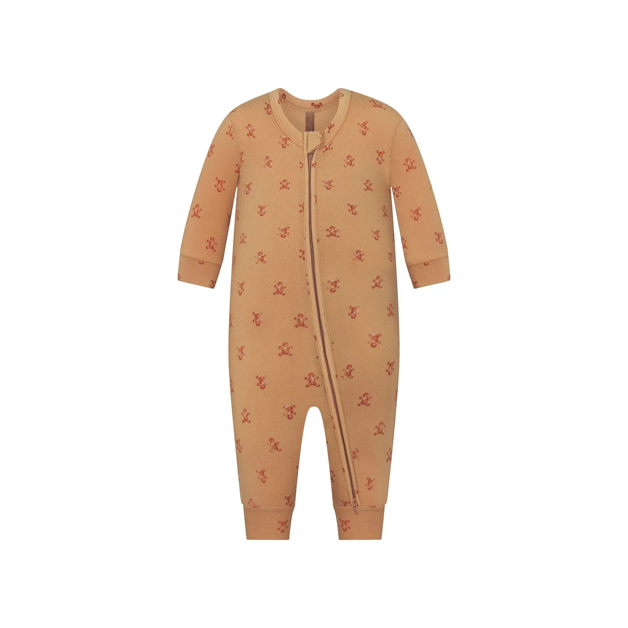 SKIMS SLEEP BABY ONESIE | CARAMEL GINGERBREAD PRINT - BEBEK TULUMU - My Suti