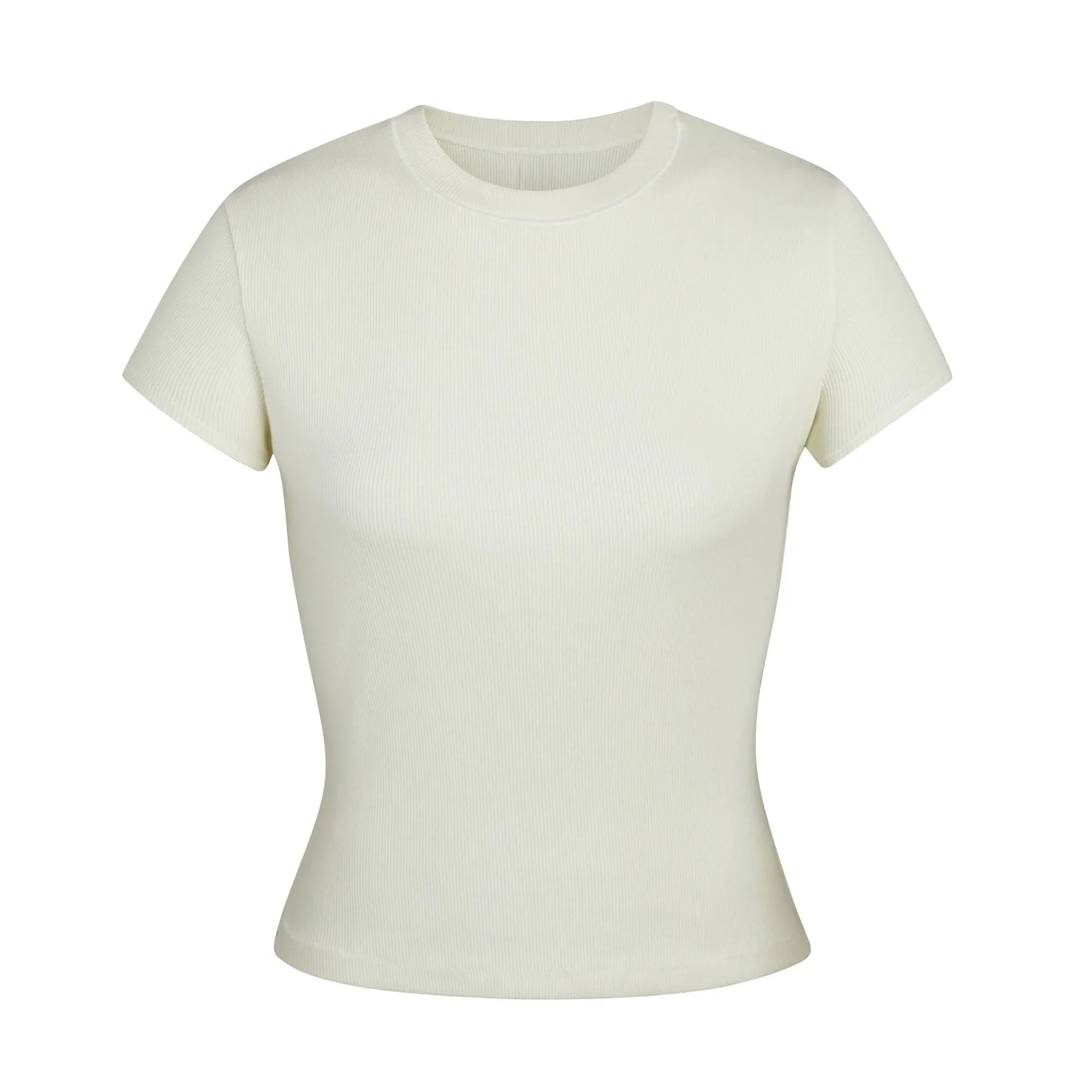SKIMS COTTON RIB T-SHIRT | BONE - TİŞÖRT - My Suti