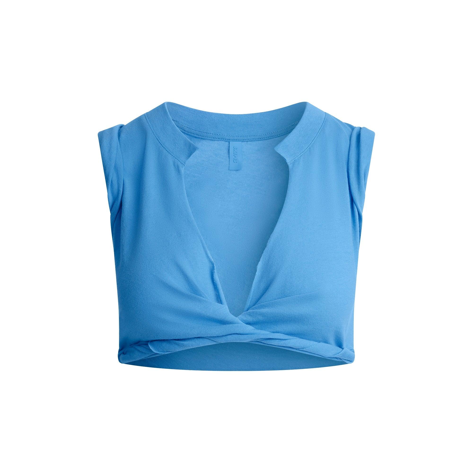 SKIMS COTTON COVER-UPS PLUNGE TWIST TOP | TIDE - ÜST - My Suti