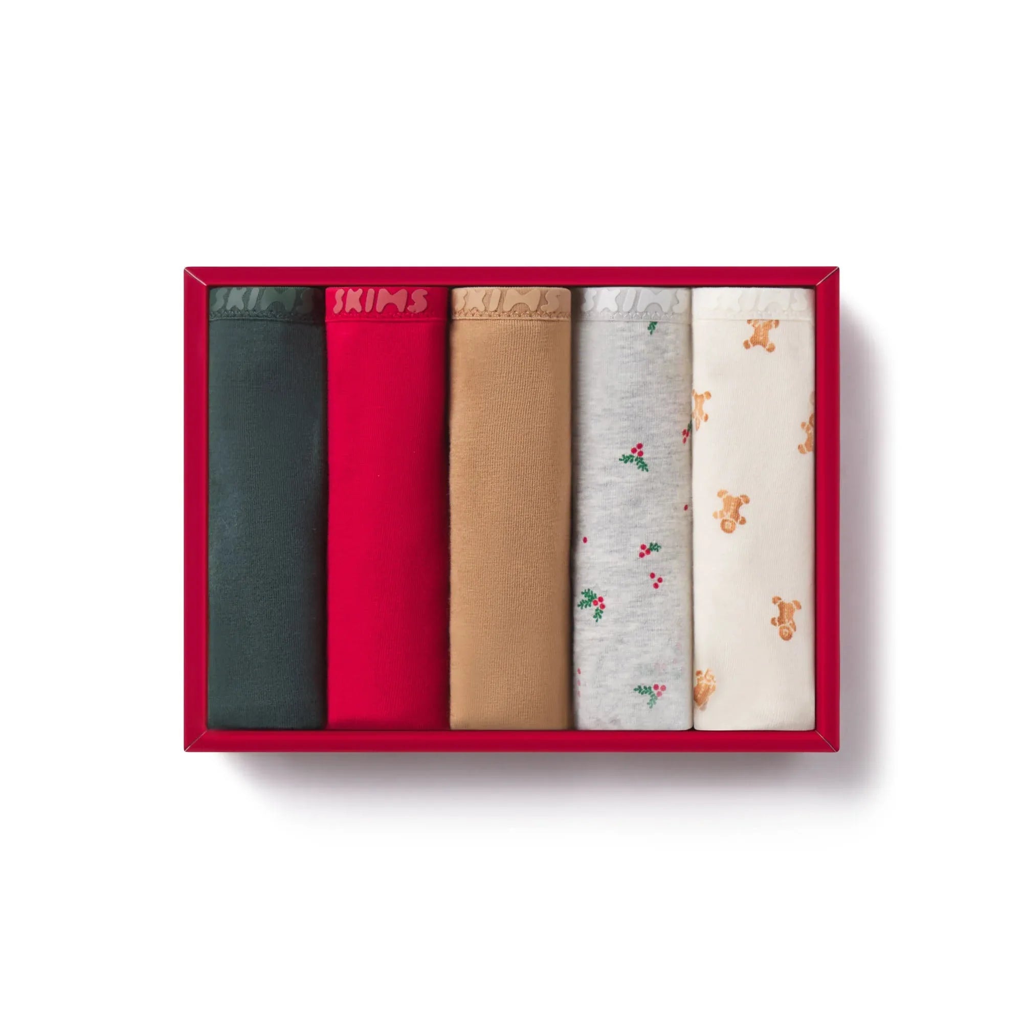 SKIMS COTTON LOGO HIPSTER 5-PACK | SPRUCE MULTI - İÇ ÇAMAŞIRI - My Suti