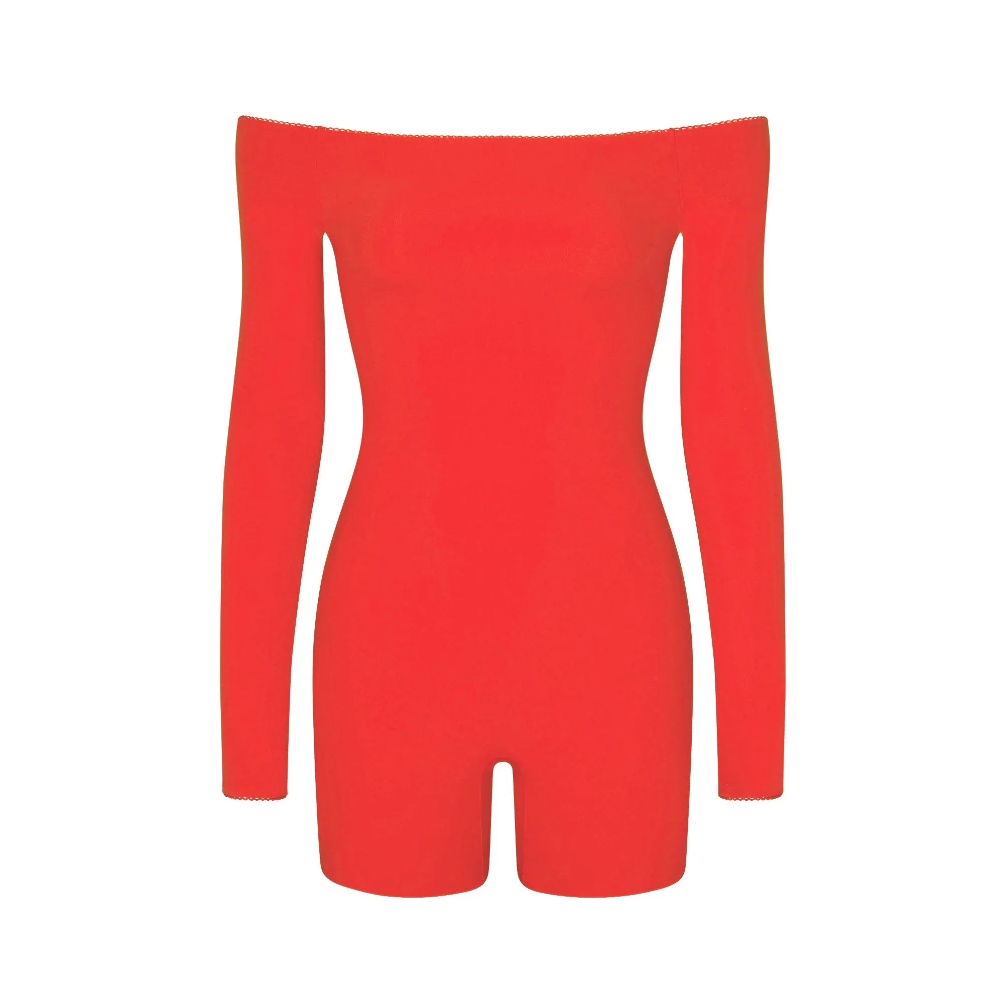 SKIMS FITS EVERYBODY PICOT OFF THE SHOULDER ONESIE | RUBY - ONESIE - My Suti