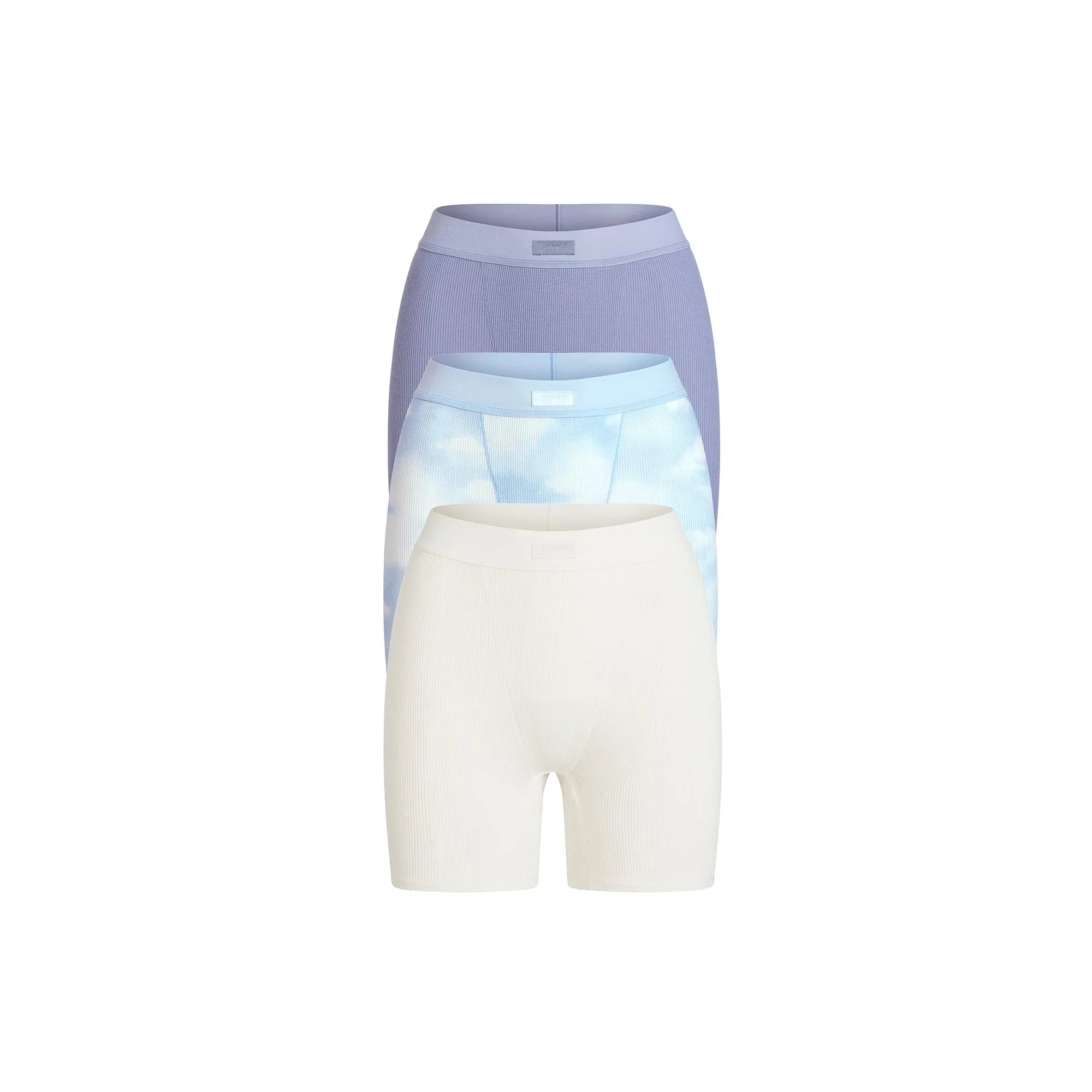 SKIMS COTTON RIB BOXER 3-PACK | BLUE QUARTZ CLOUD MULTI - KÜLOT - My Suti