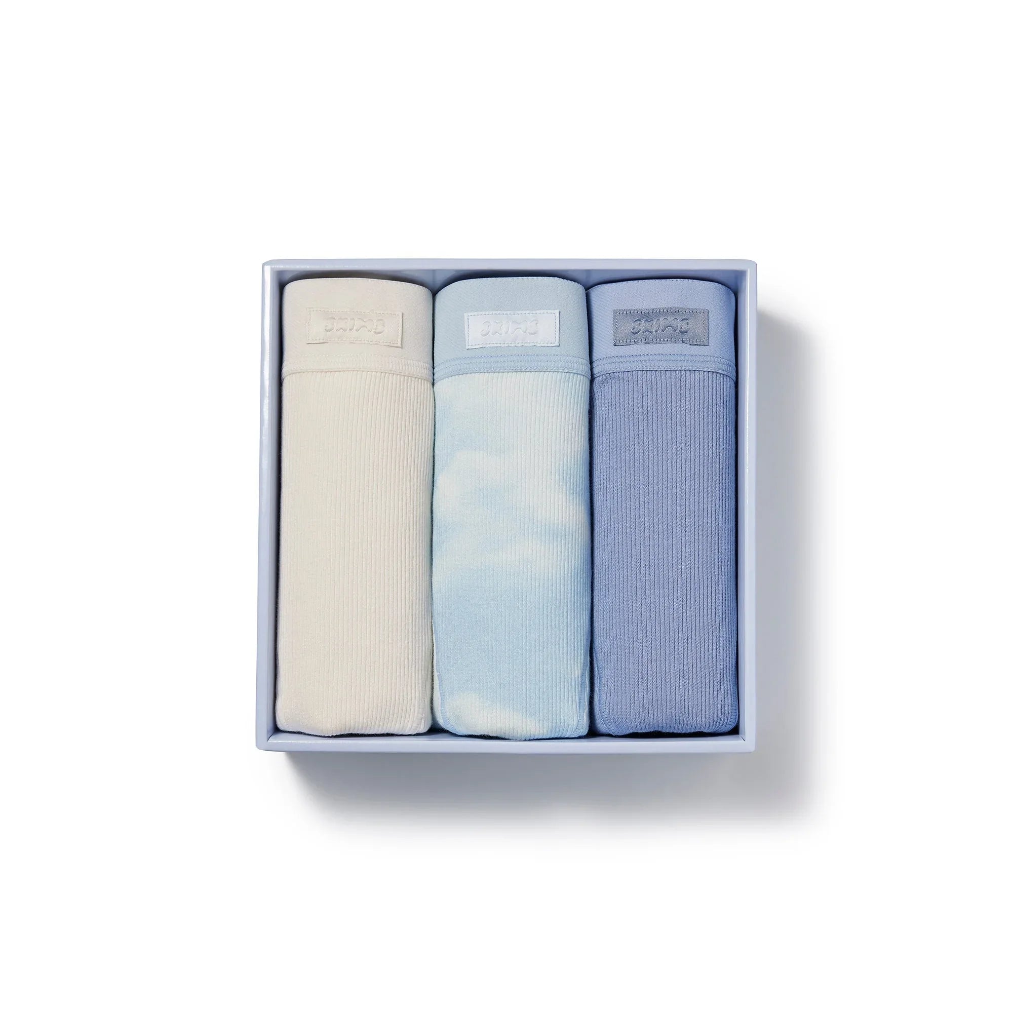 SKIMS COTTON RIB BOXER 3-PACK | BLUE QUARTZ CLOUD MULTI - KÜLOT - My Suti