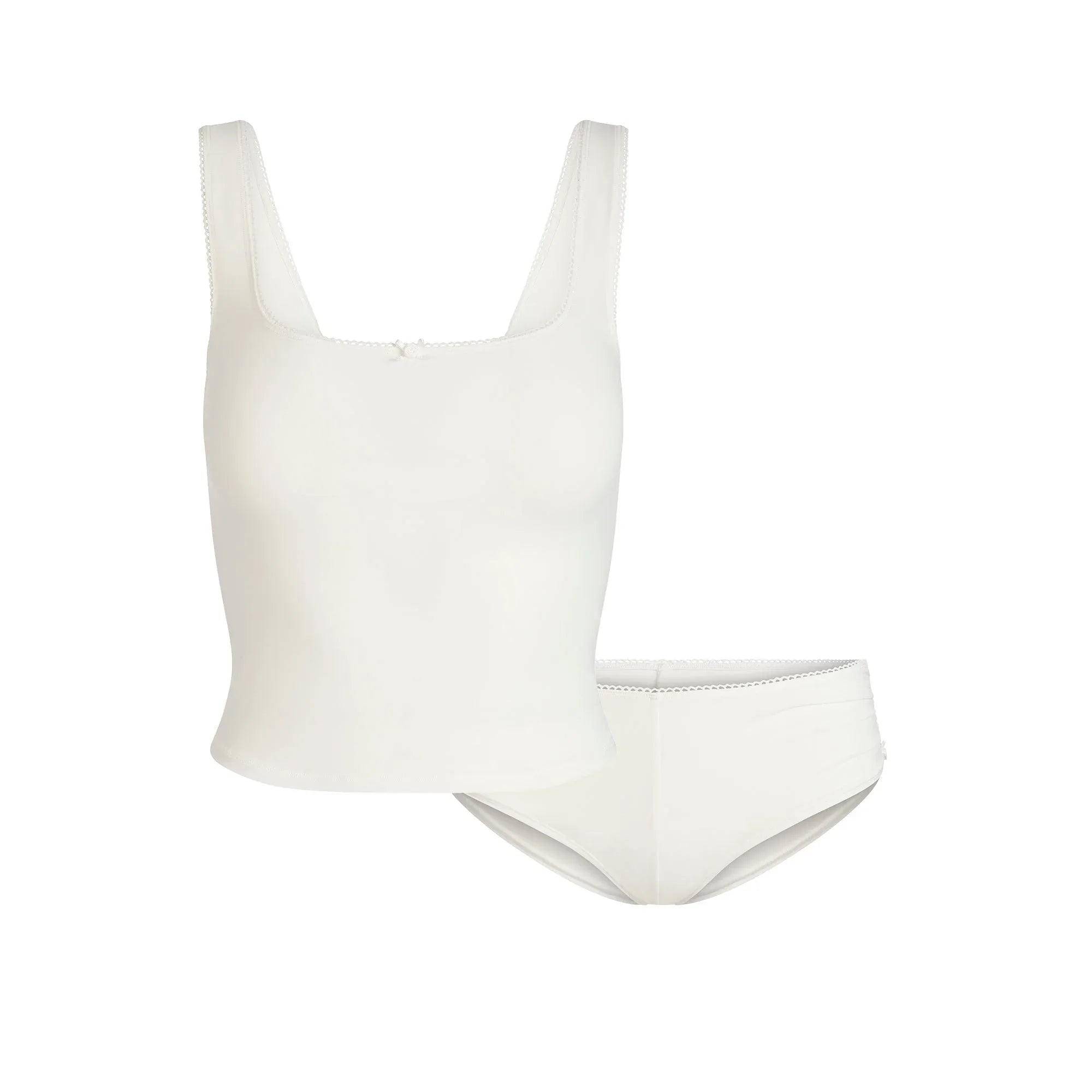 SKIMS FITS EVERYBODY PICOT TANK AND HIPSTER SET | MARBLE - TAKIM - My Suti