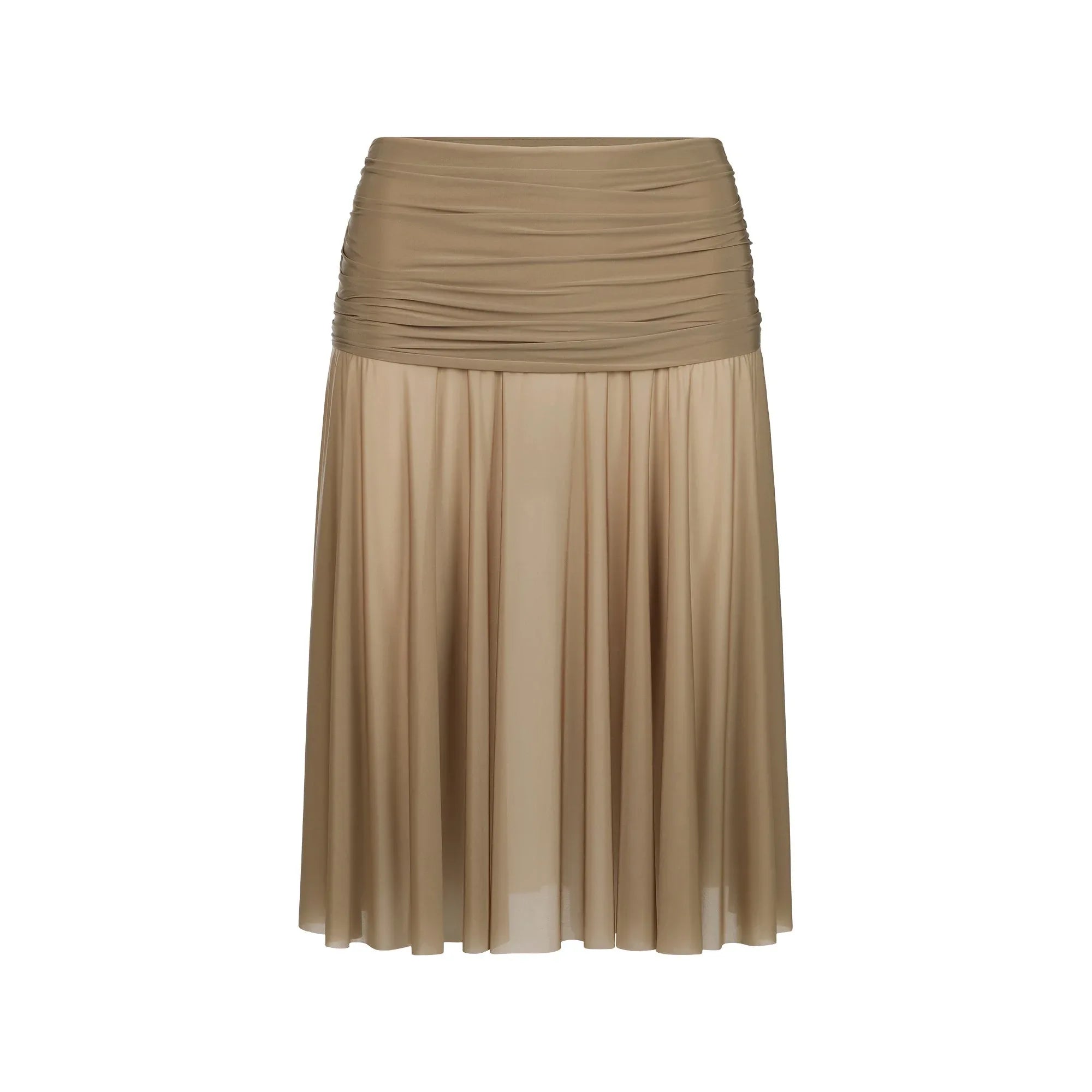 SKIMS MILKY SHEER MIDI SKIRT | TRUFFLE - ETEK - My Suti