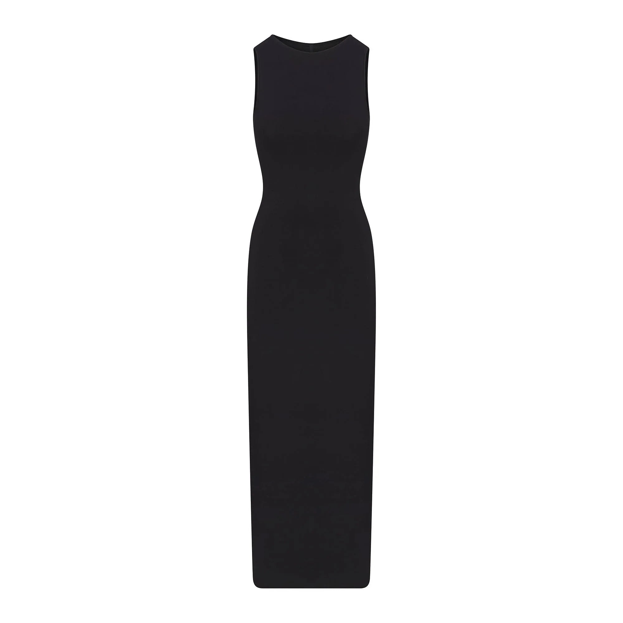 SKIMS SMOOTH LAYERS LONG BOAT NECK DRESS | OBSIDIAN - ELBİSE - My Suti