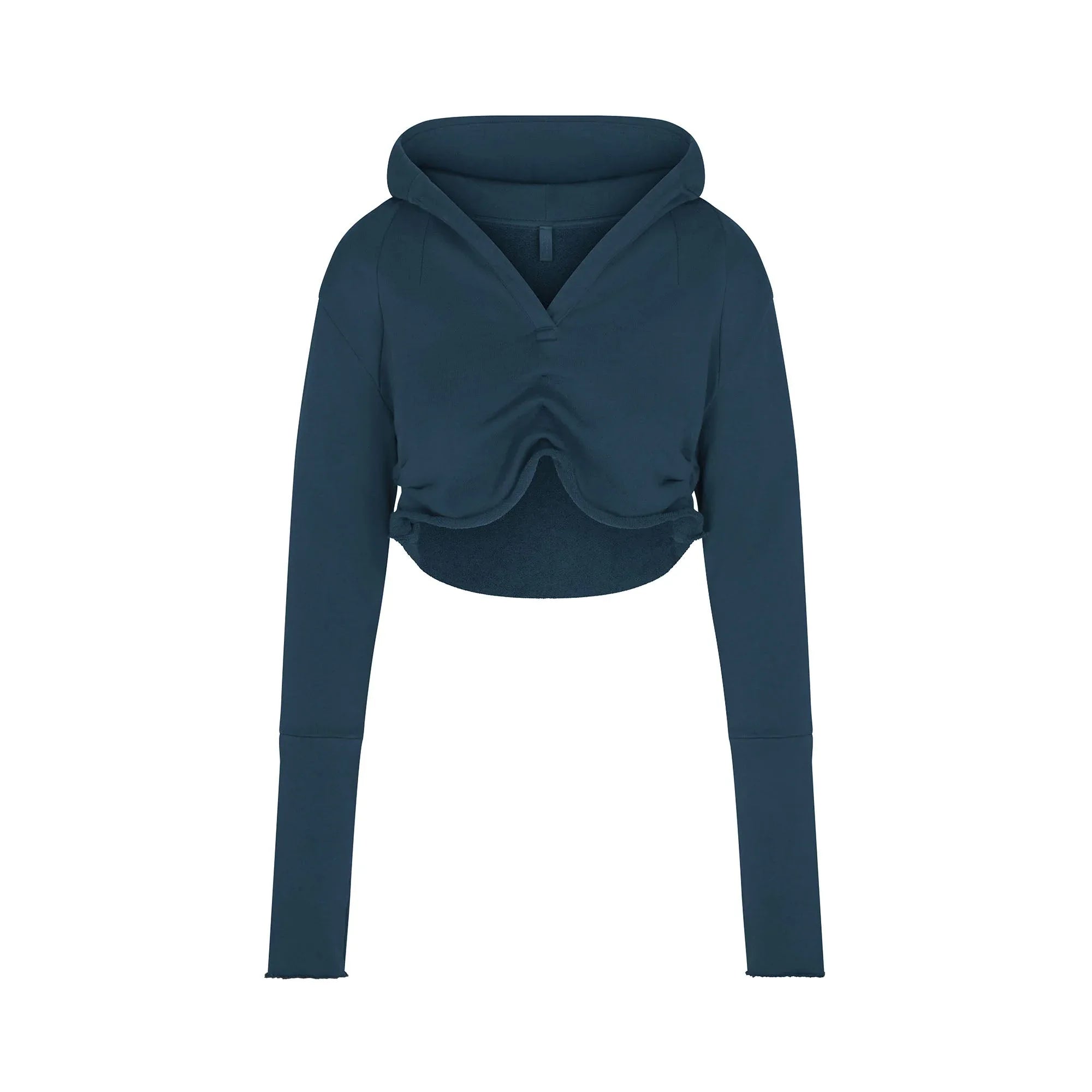 SKIMS FRENCH TERRY SHOULDER PAD CROPPED HOODIE | INDIGO - KAPŞONLU ÜST - My Suti