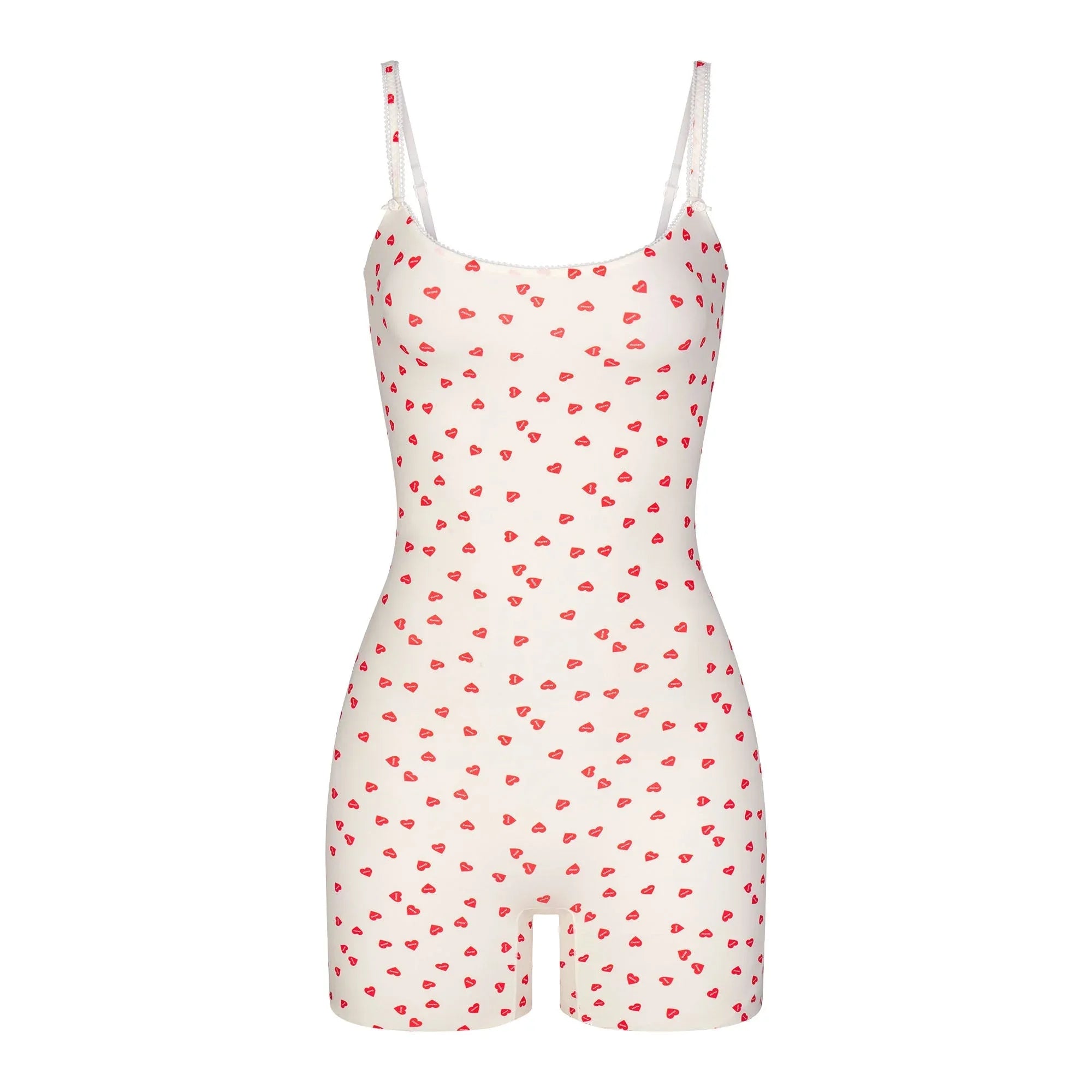 SKIMS FITS EVERYBODY PICOT ONESIE | RUBY HEART PRINT - TULUM - My Suti