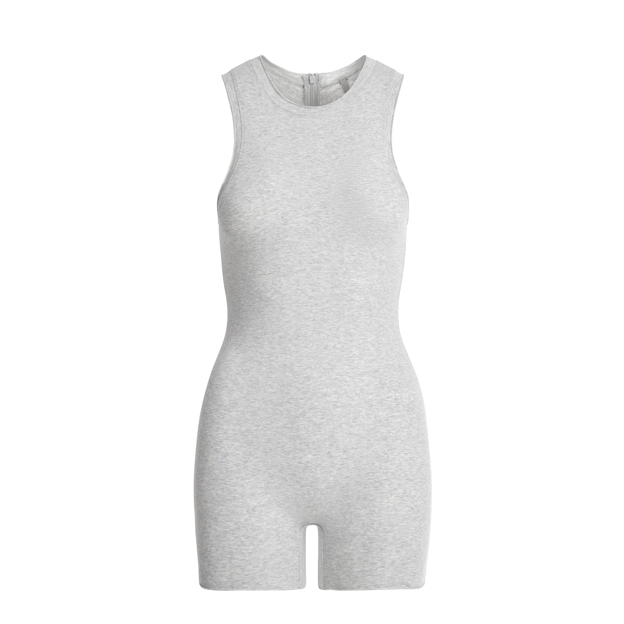 SKIMS COTTON JERSEY TANK ONESIE | LIGHT HEATHER GREY - ONESİE - My Suti