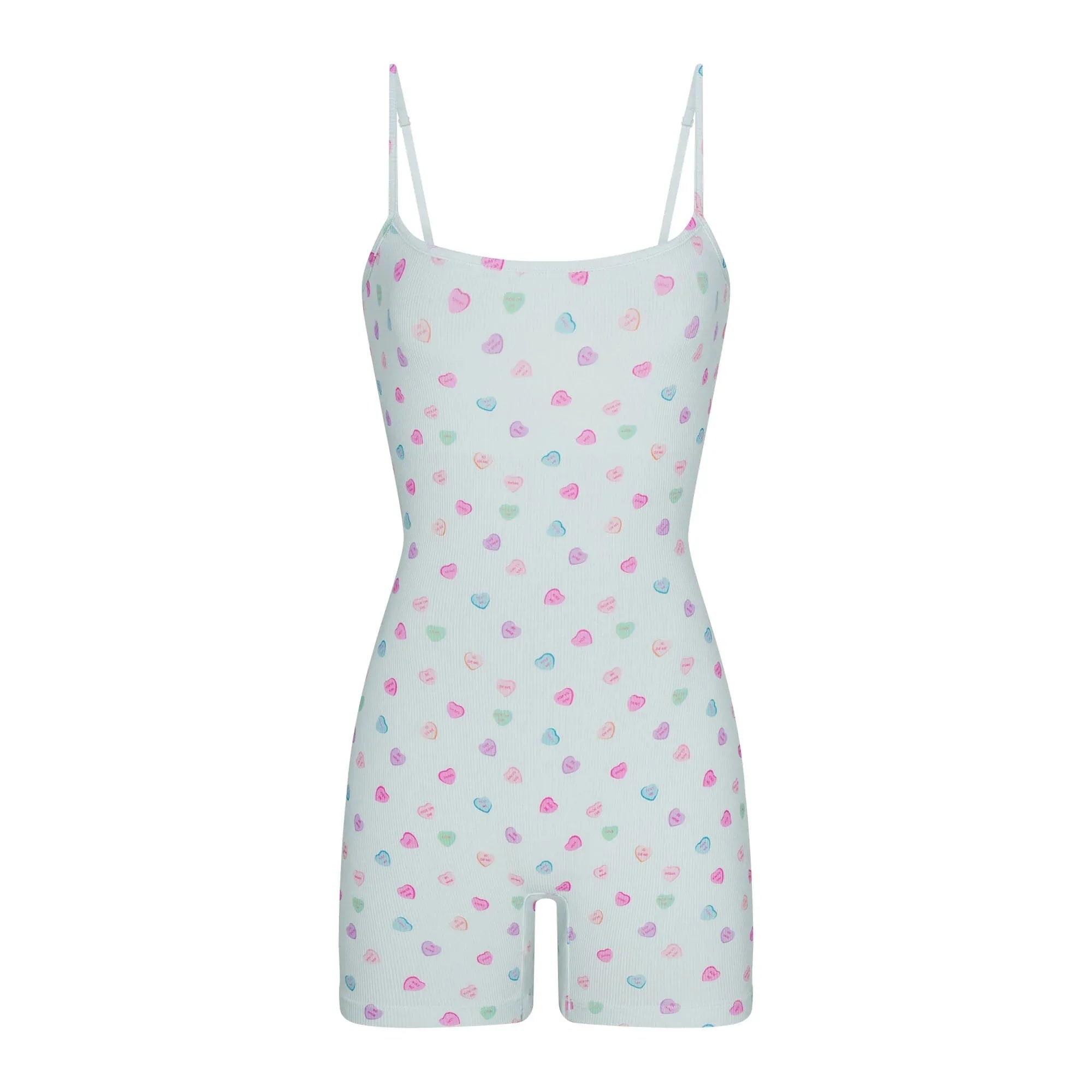 SKIMS SOFT LOUNGE SCOOP ONESIE | CLOUD CANDY HEART PRINT - TULUM - My Suti