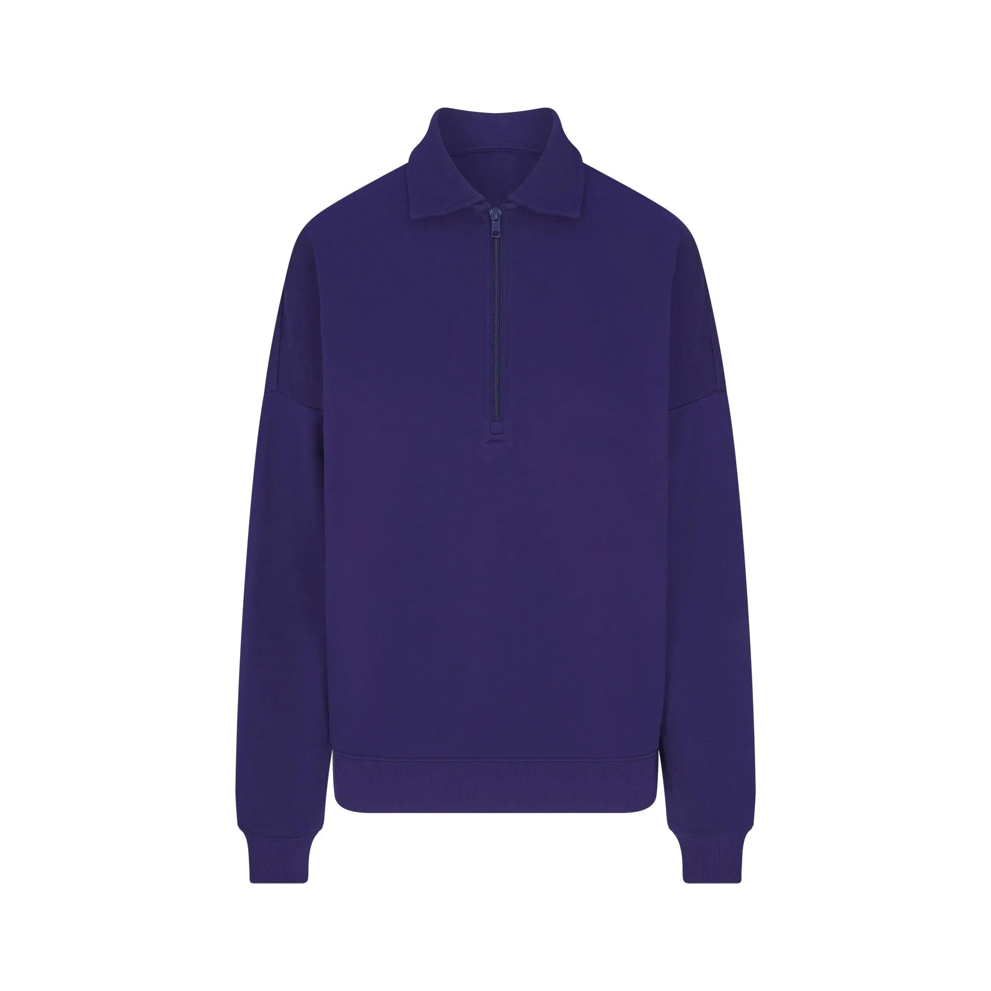 SKIMS COTTON FLEECE OVERSIZED QUARTER ZIP PULLOVER | CONCORD - SWEATSHIRT - My Suti