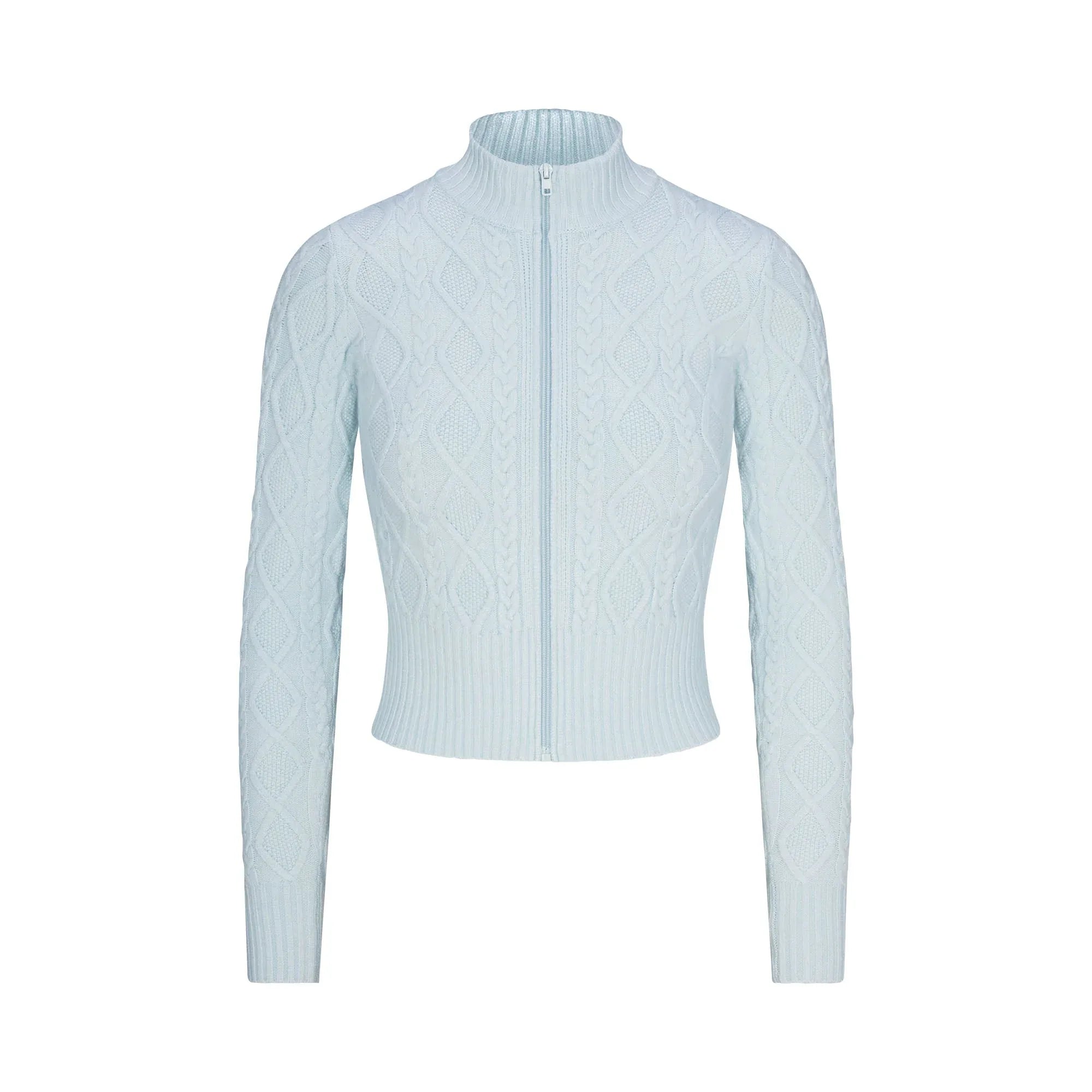 SKIMS SWEATER KNIT ZIP UP | CLOUD - KAZAK - My Suti