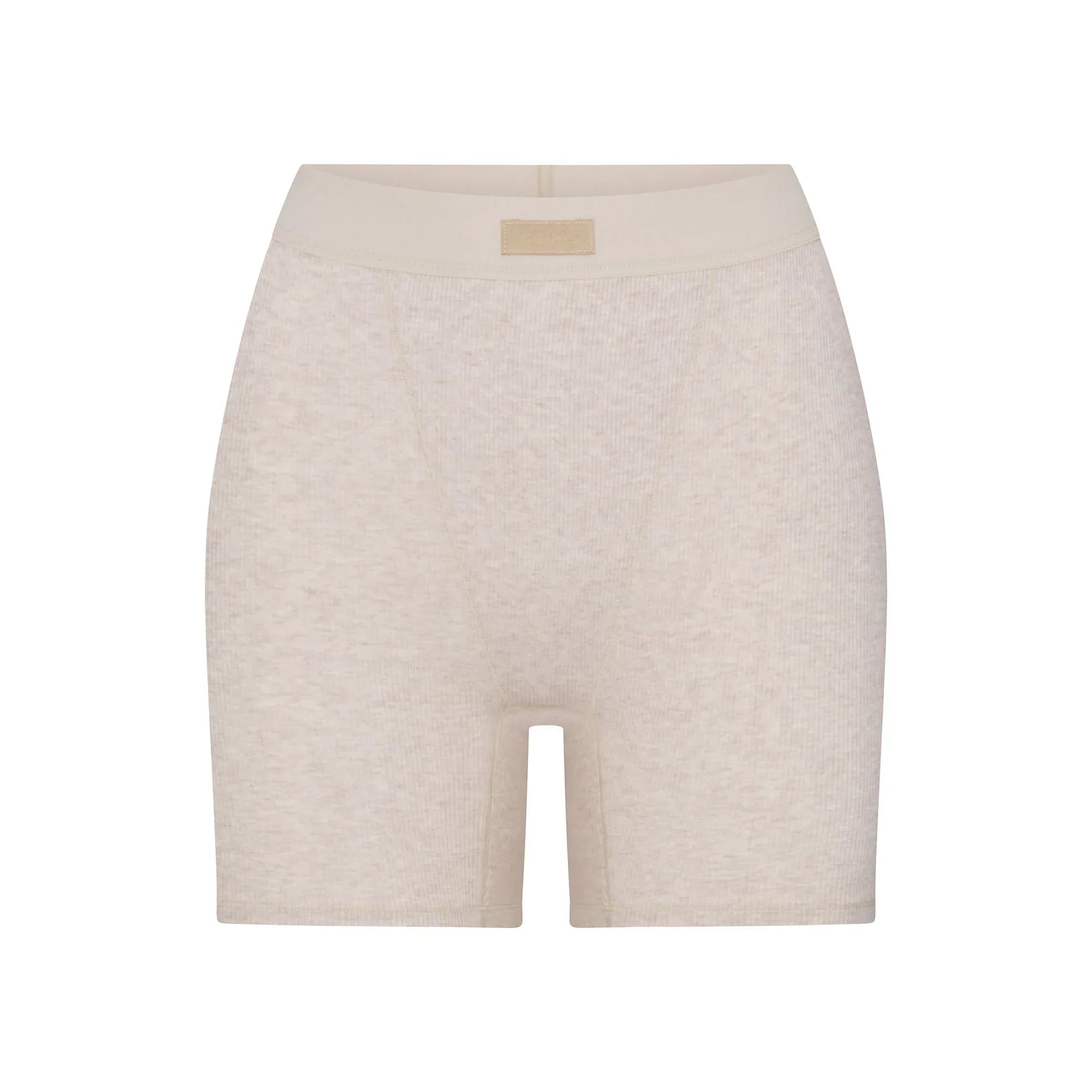 SKIMS COTTON RIB BOXER | HEATHER OATMEAL - KUTU ŞORT - My Suti