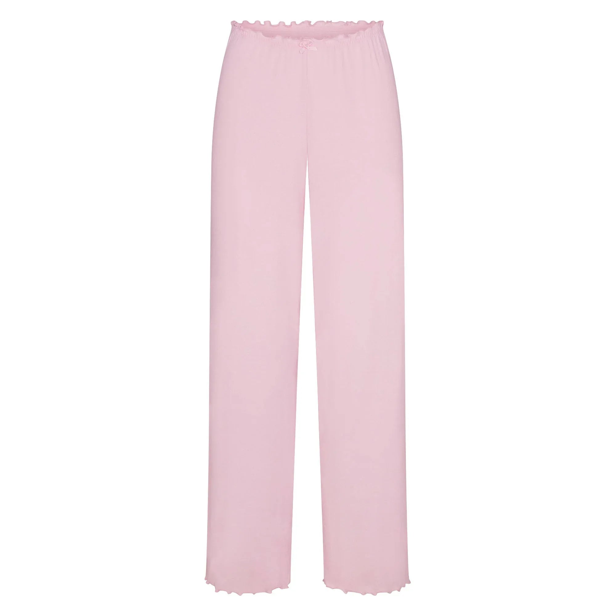 SKIMS LOGO POINTELLE STRAIGHT LEG PANT | CHERRY BLOSSOM - PANTOLON - My Suti