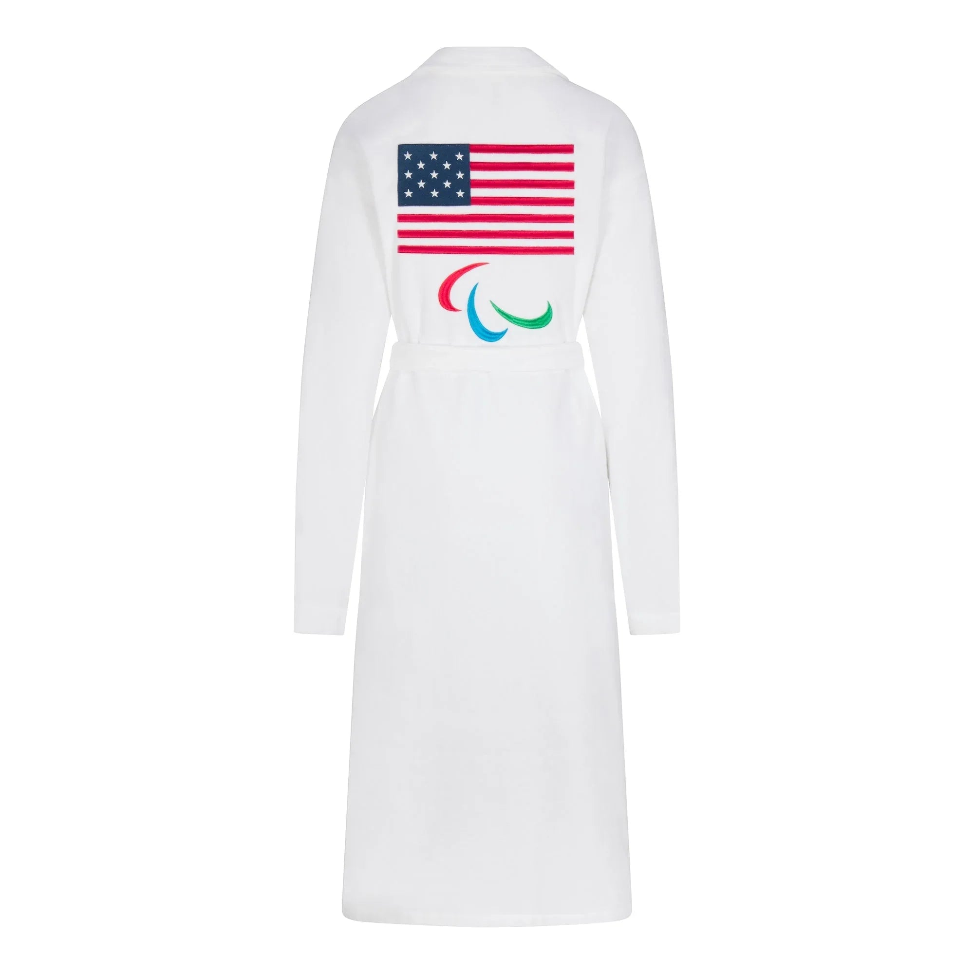 SKIMS FOR TEAM USA TERRY PARALYMPIC UNISEX ROBE | WHITE - ROBE - My Suti