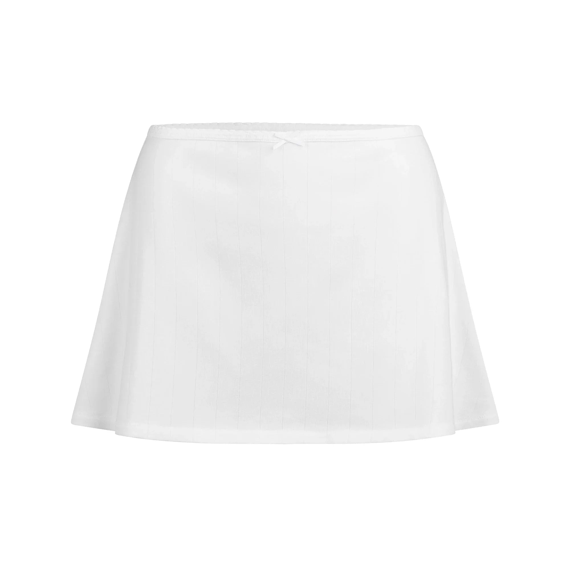 SKIMS DROP NEEDLE POINTELLE MINI SKIRT | SNOW - ETEK - My Suti