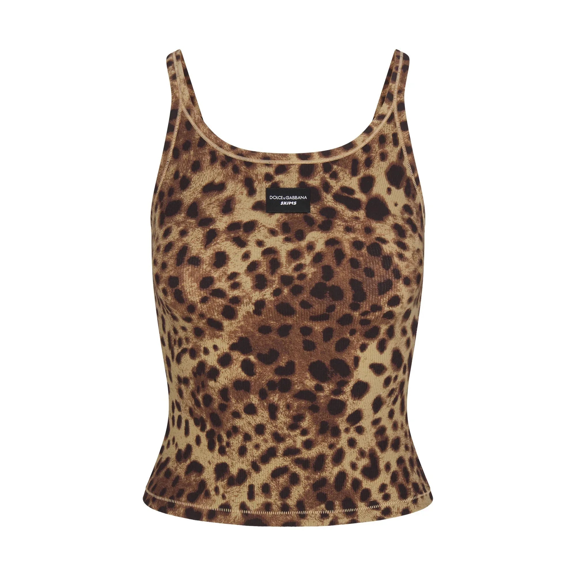 SKIMS COTTON RIB SCOOP TANK | LEOPARD - TİŞÖRT - My Suti