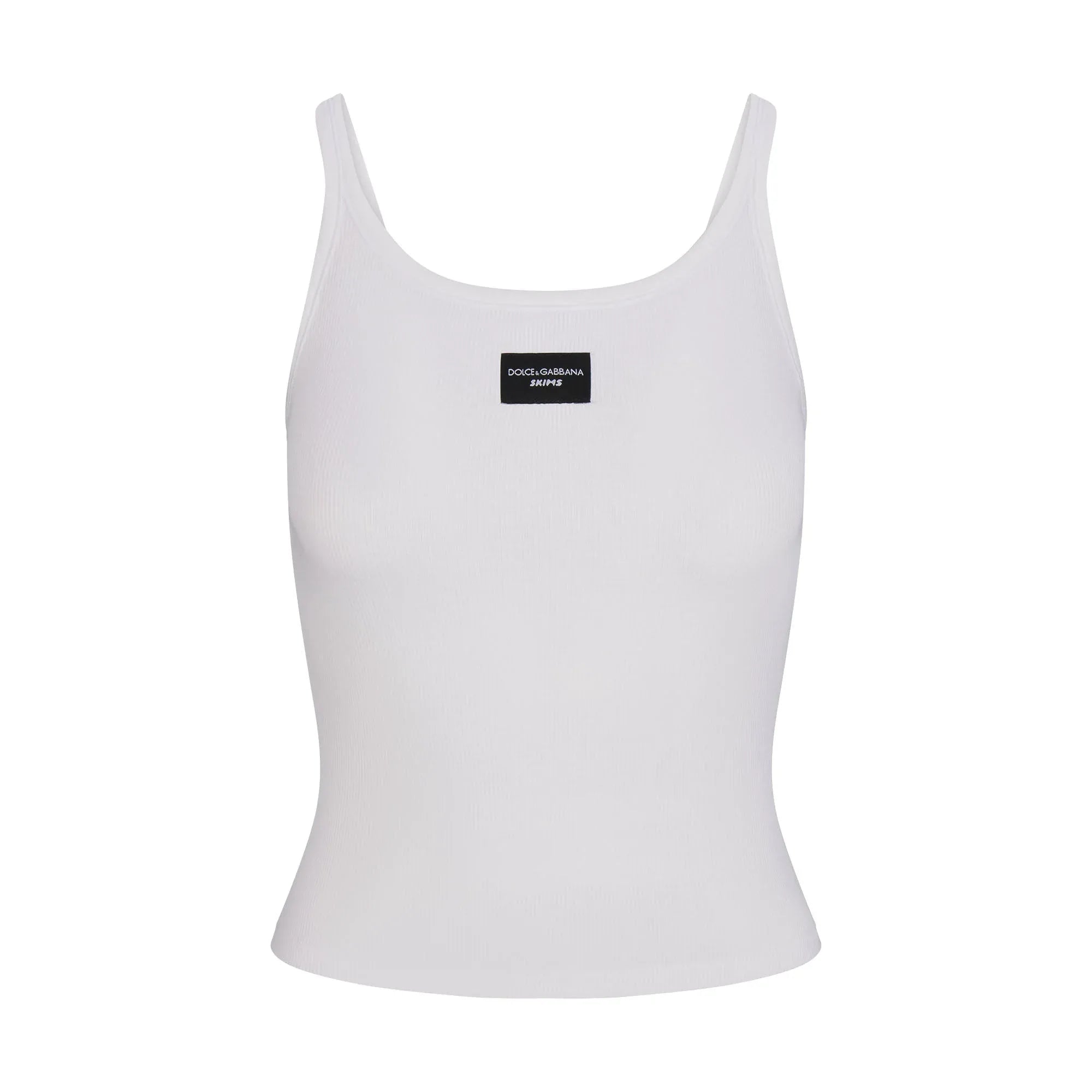SKIMS COTTON RIB SCOOP TANK | SNOW - TİŞÖRT - My Suti