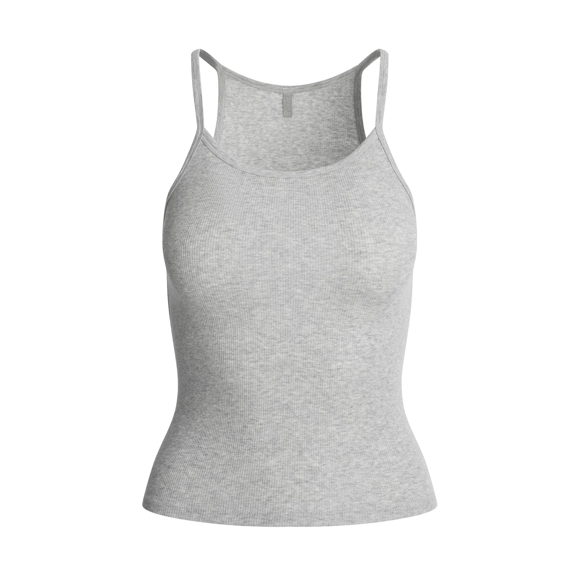 SKIMS COTTON RIB LONG CAMI | LIGHT HEATHER GREY - TİŞÖRT - My Suti