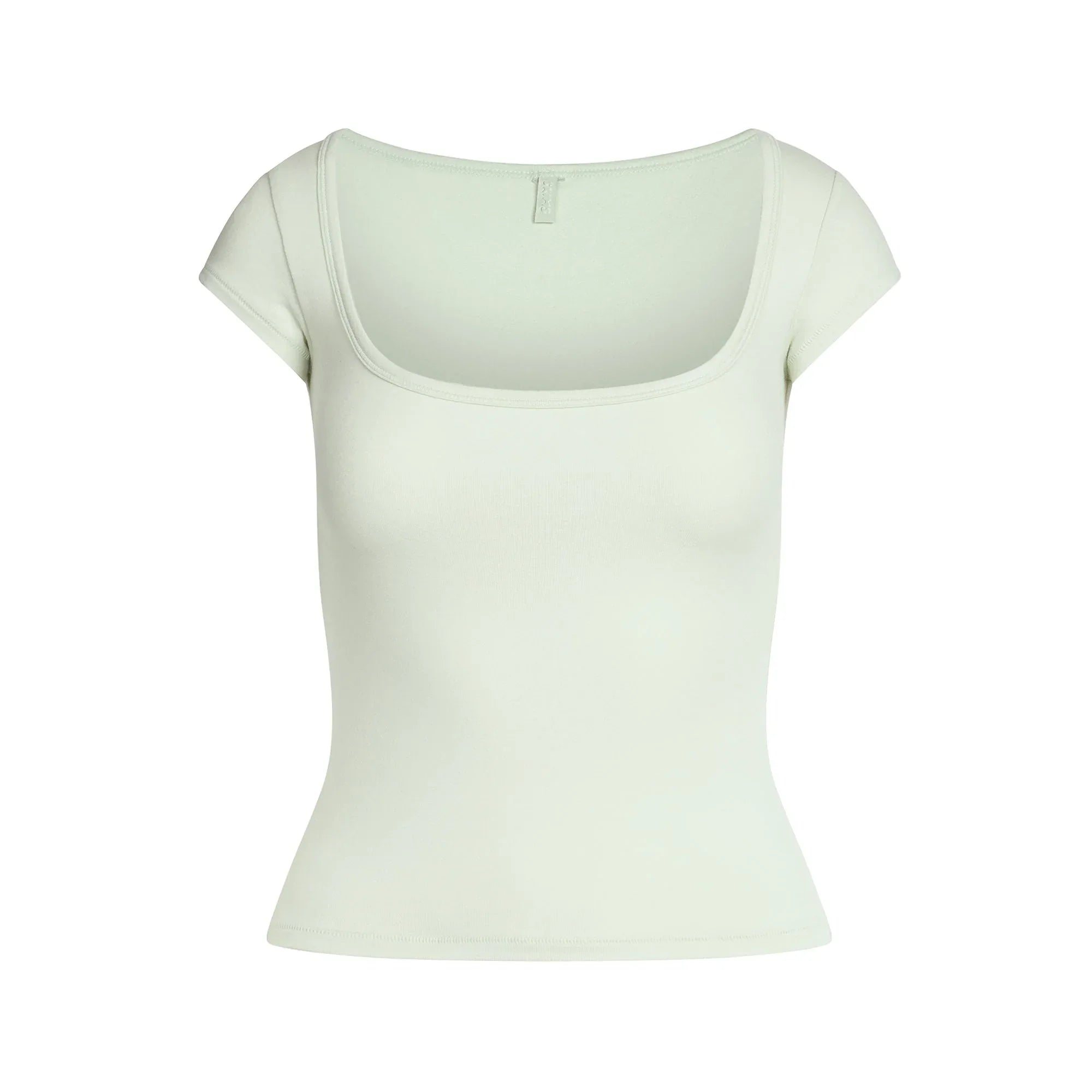 SKIMS COTTON JERSEY SCOOP NECK T-SHIRT | SPEARMINT - TİŞÖRT - My Suti