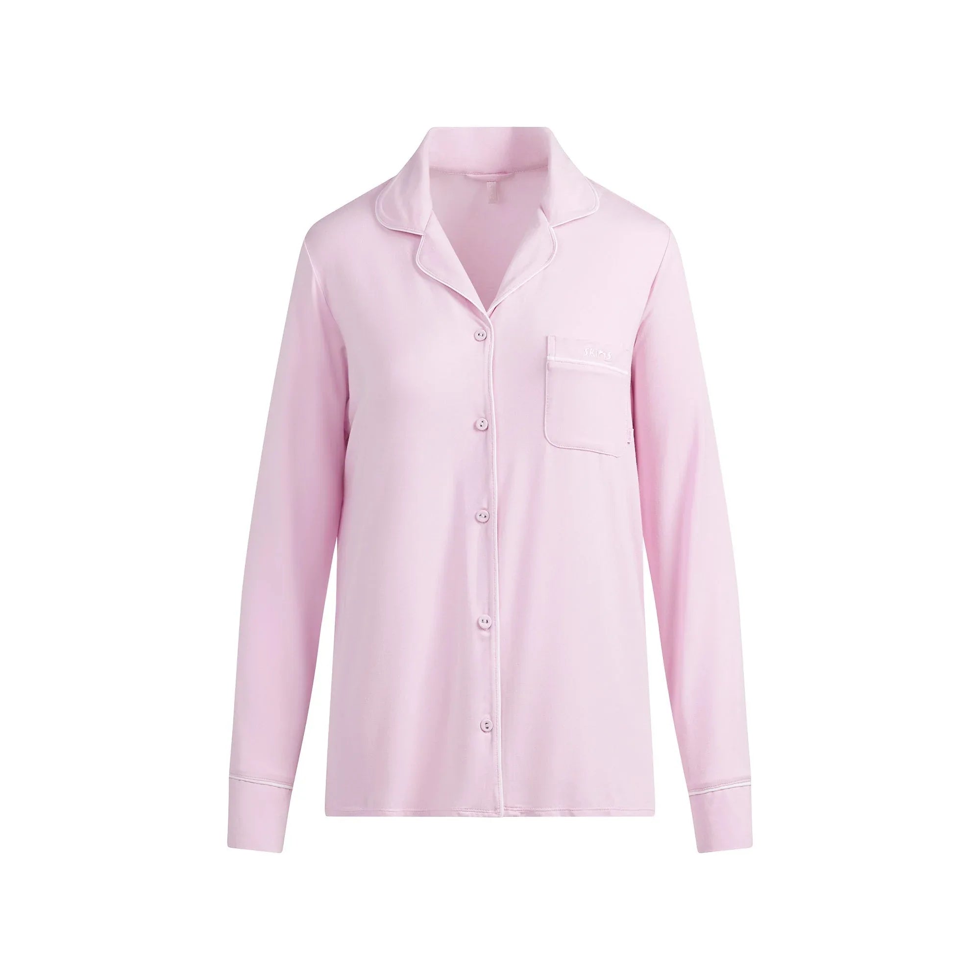 SKIMS SLEEP LONG SLEEVE BUTTON UP SET | CHERRY BLOSSOM CONTRAST - PİJAMA TAKIMI - My Suti