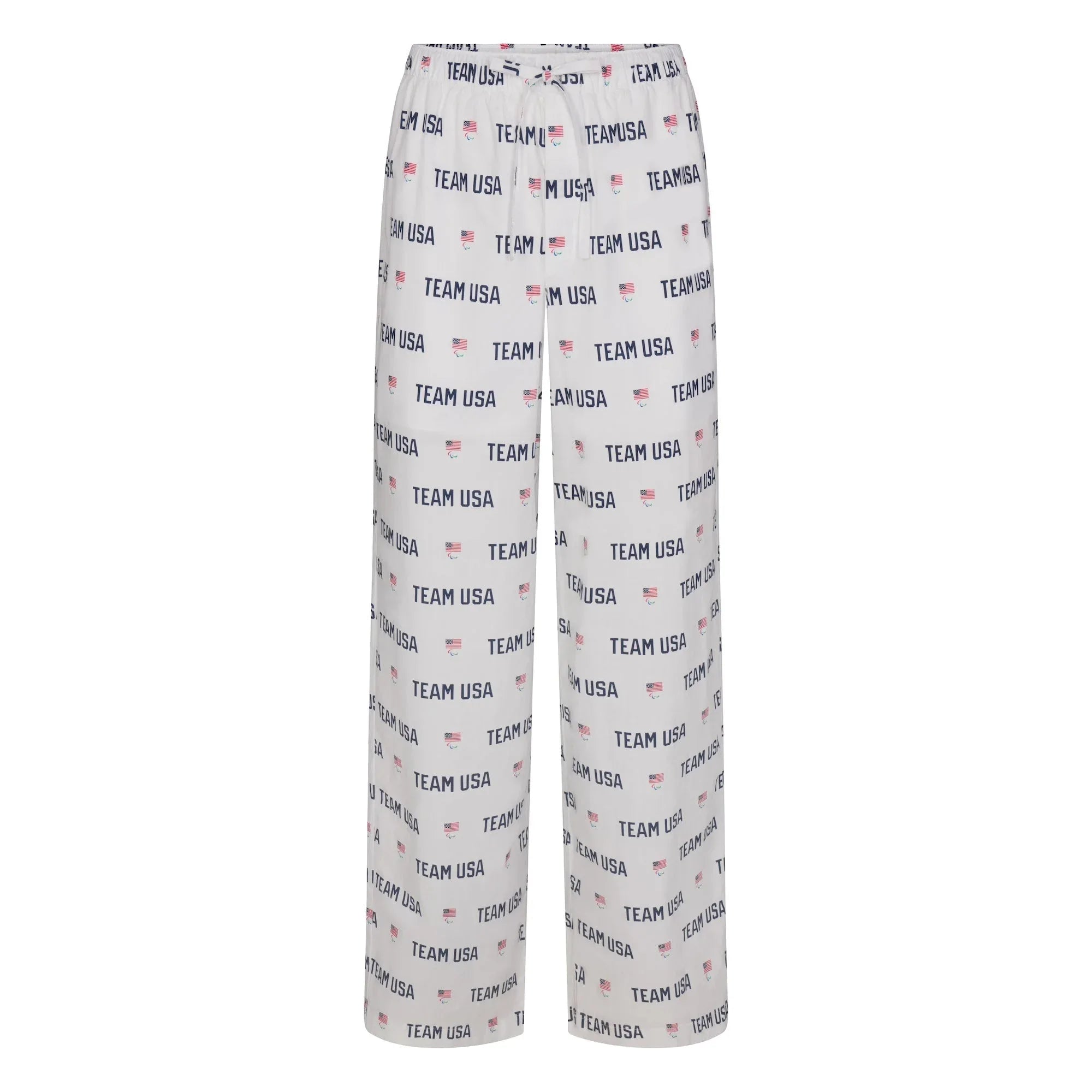 SKIMS FOR TEAM USA COTTON POPLIN SLEEP PARALYMPIC LONG SET | WHITE - PİJAMA TAKIMI - My Suti