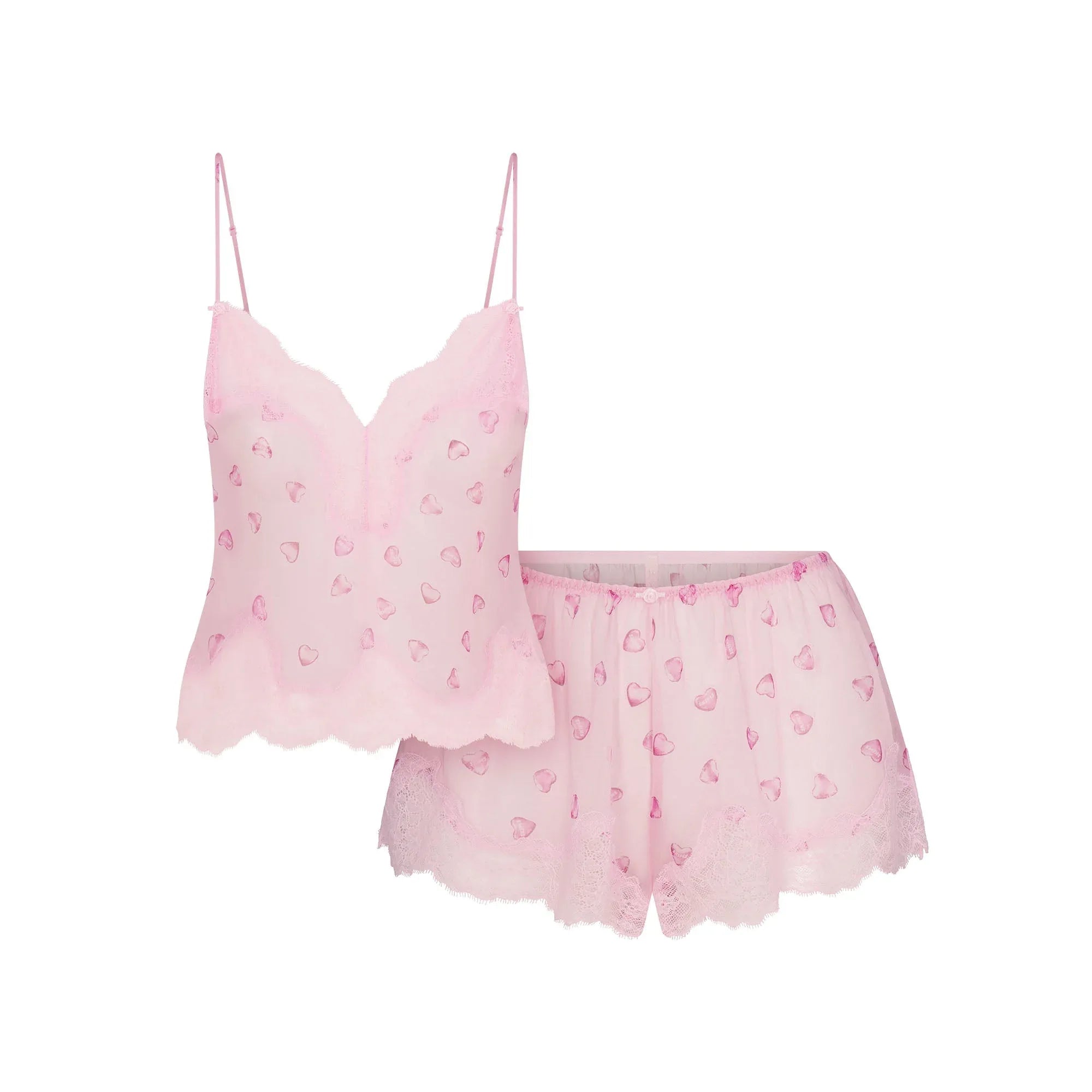 SKIMS ROMANCE LACE CAMI AND SHORT SET | CHERRY BLOSSOM BALLOON PRINT - TAKIM - My Suti