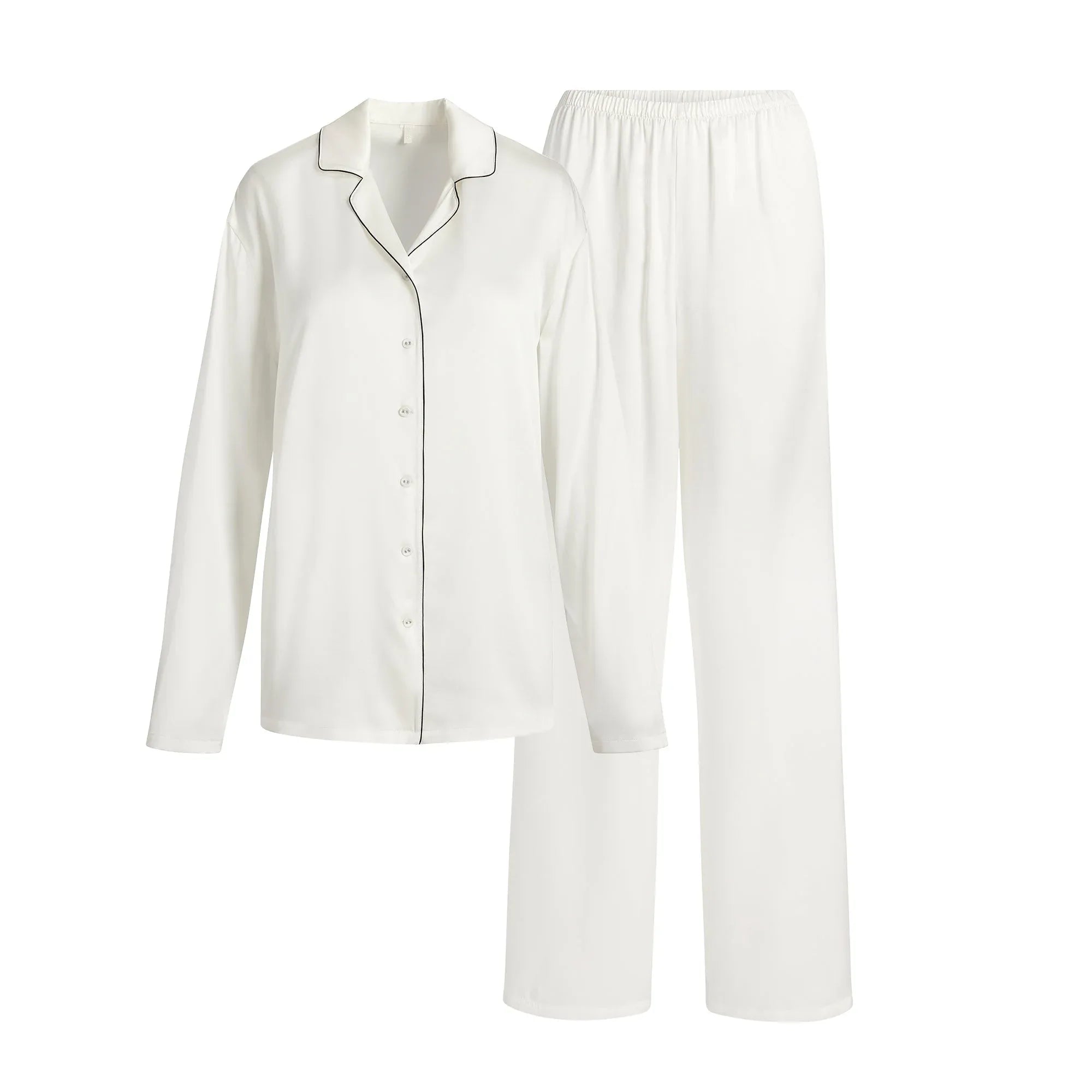 SKIMS SILK LONG SLEEP SET | IVORY - TAKIM - My Suti