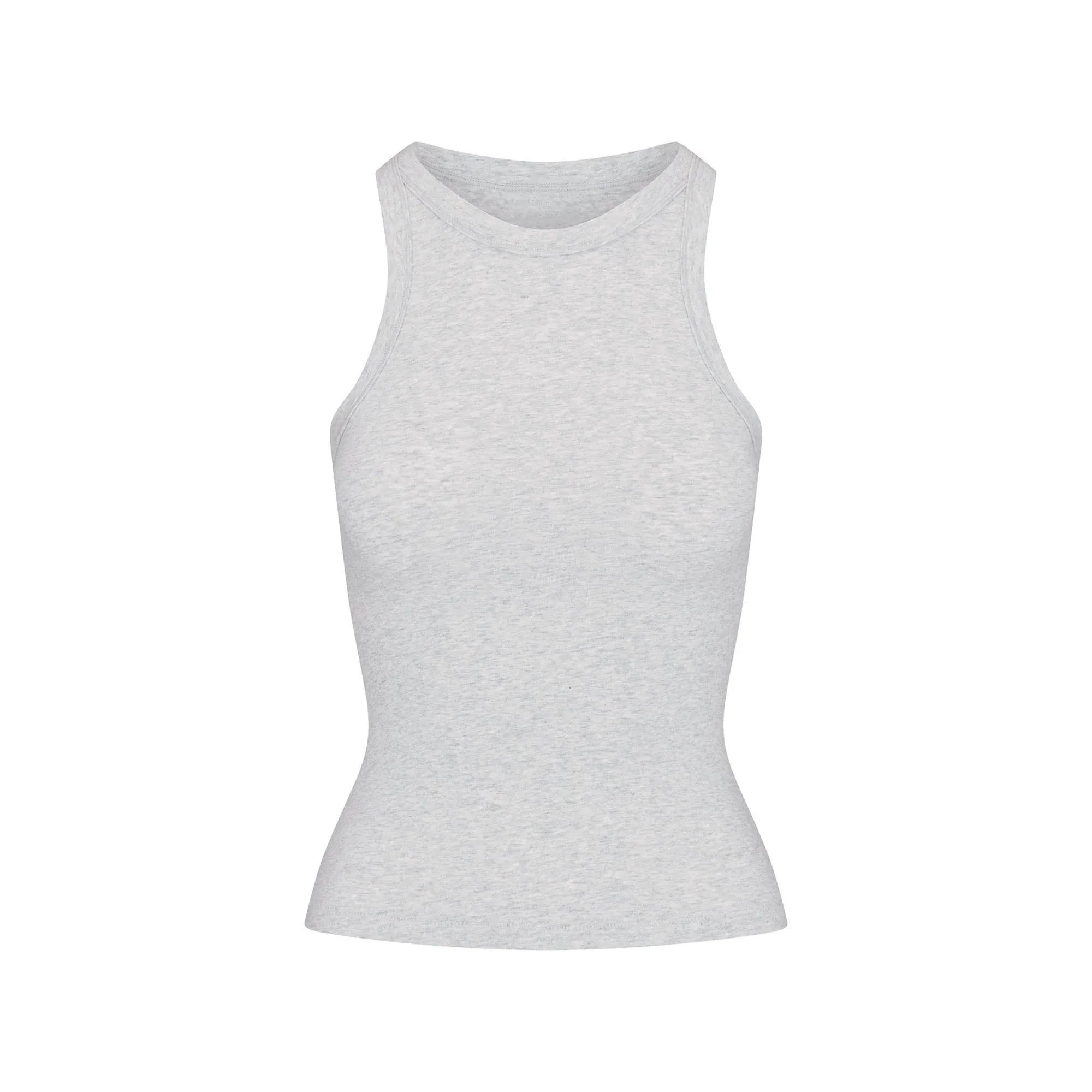 SKIMS COTTON JERSEY CREW NECK TANK | LIGHT HEATHER GREY - KOT TİŞÖRT - My Suti