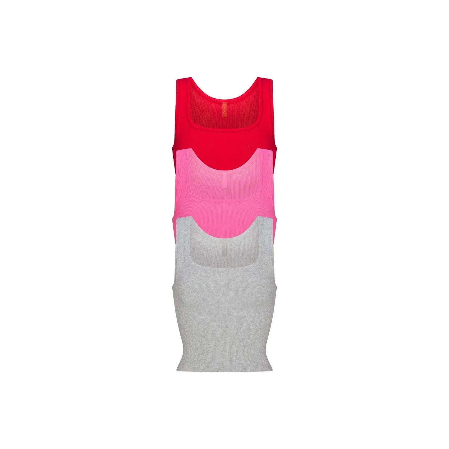SKIMS COTTON RIB TANK 3-PACK | SUGAR PINK MULTI - TİŞÖRT - My Suti