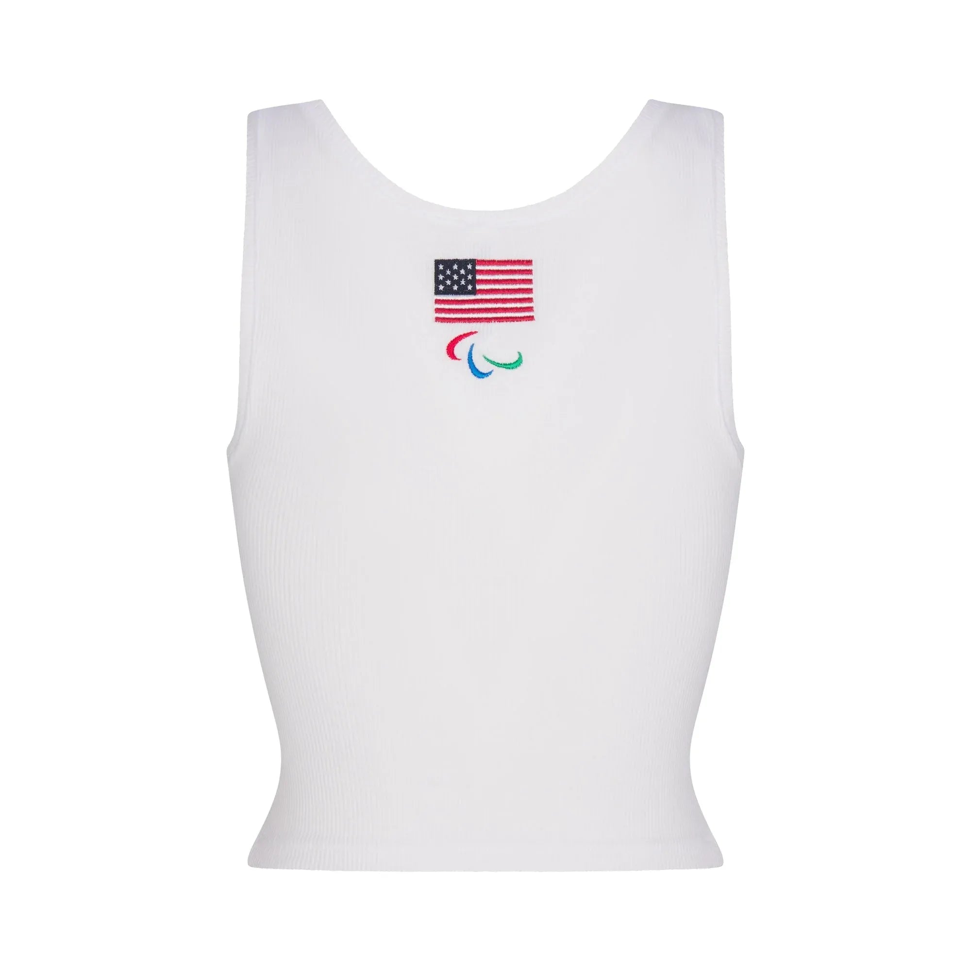 SKIMS FOR TEAM USA COTTON RIB PARALYMPIC TANK | WHITE - TİŞÖRT - My Suti
