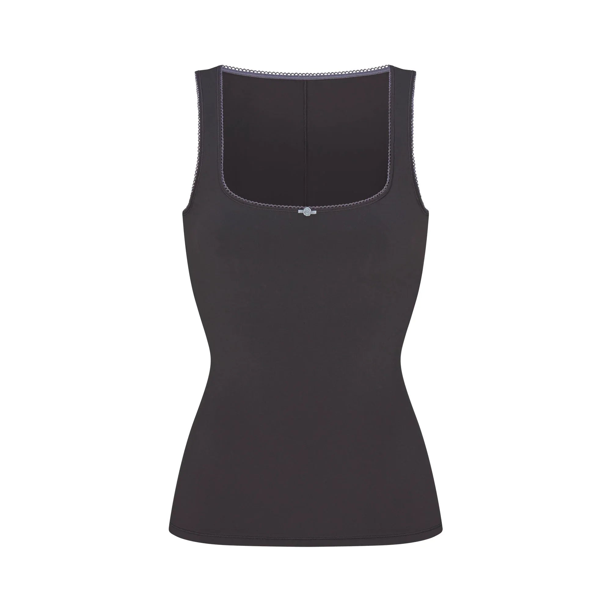 SKIMS FITS EVERYBODY PICOT SCOOP NECK TANK | ASH CONTRAST - TİŞÖRT - My Suti