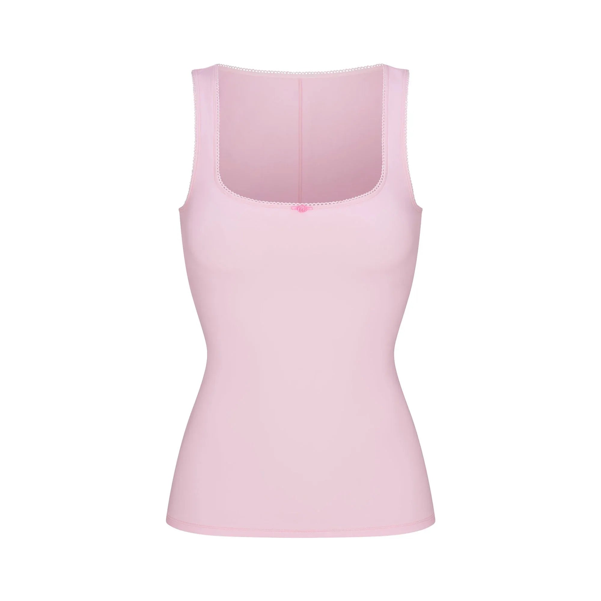 SKIMS FITS EVERYBODY PICOT SCOOP NECK TANK | CHERRY BLOSSOM TONAL - TANK - My Suti