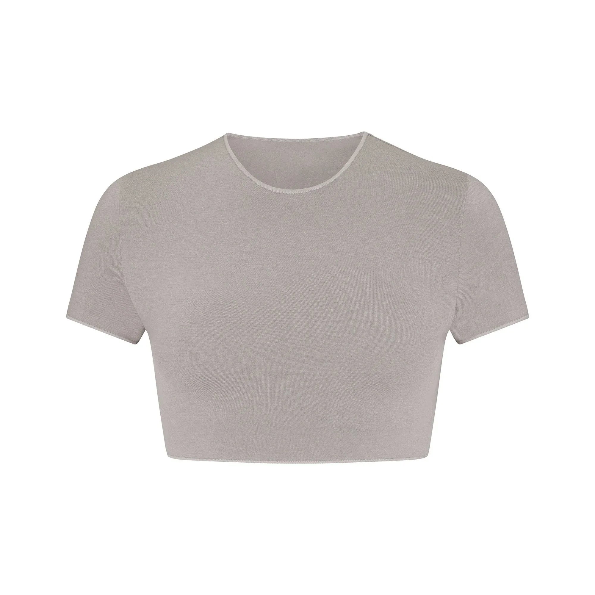 SKIMS SEAMLESS MODAL CROPPED T-SHIRT | SMOKE - TİŞÖRT - My Suti