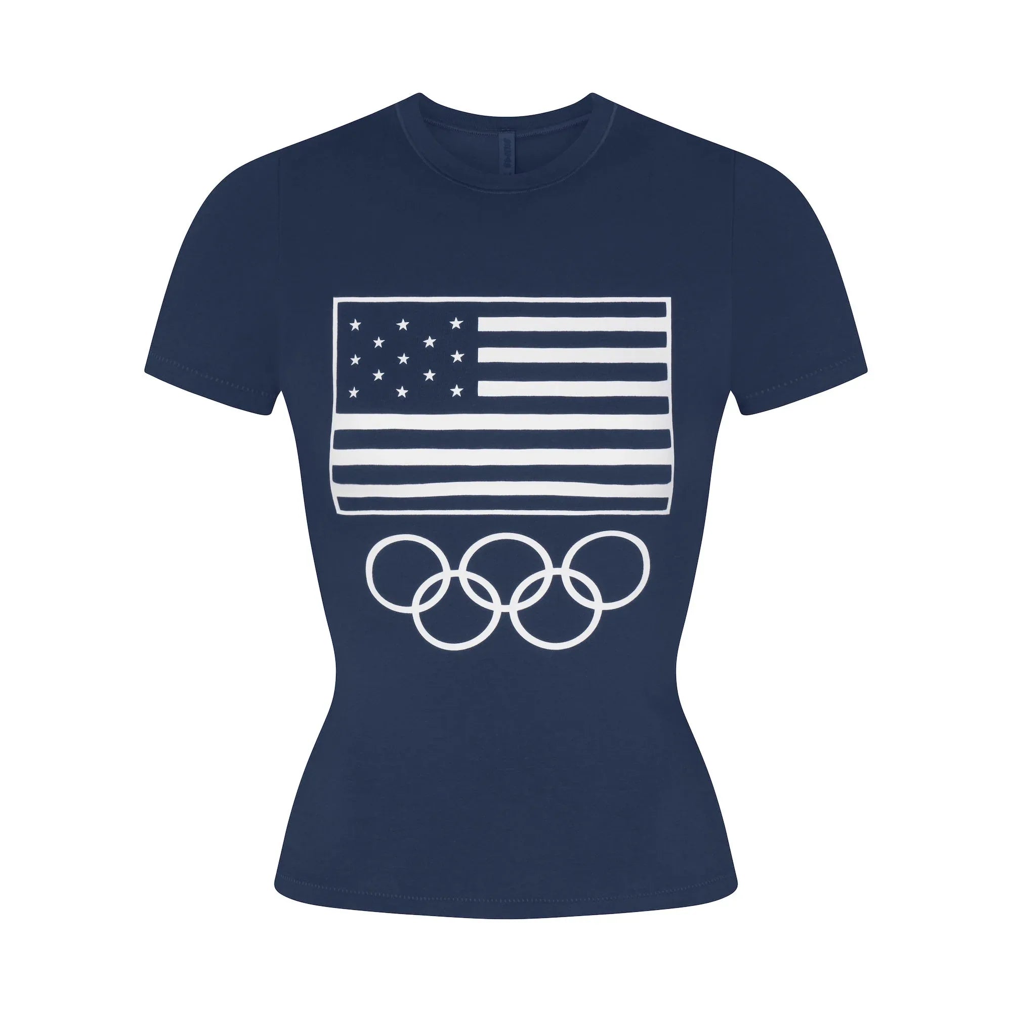 SKIMS FOR TEAM USA COTTON JERSEY OLYMPIC T-SHIRT | NAVY - TİŞÖRT - My Suti