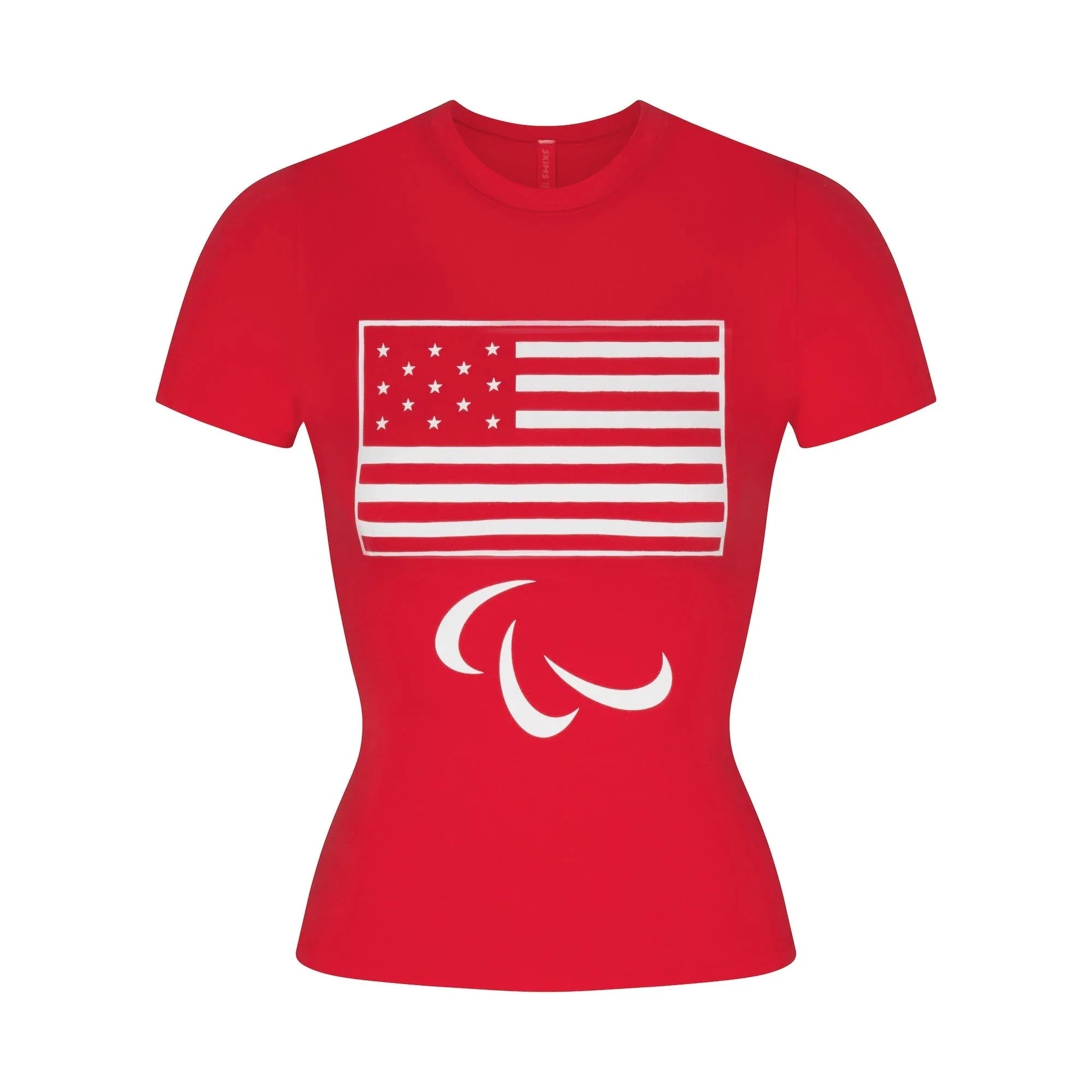 SKIMS FOR TEAM USA COTTON JERSEY PARALYMPIC T-SHIRT | RED - TİŞÖRT - My Suti